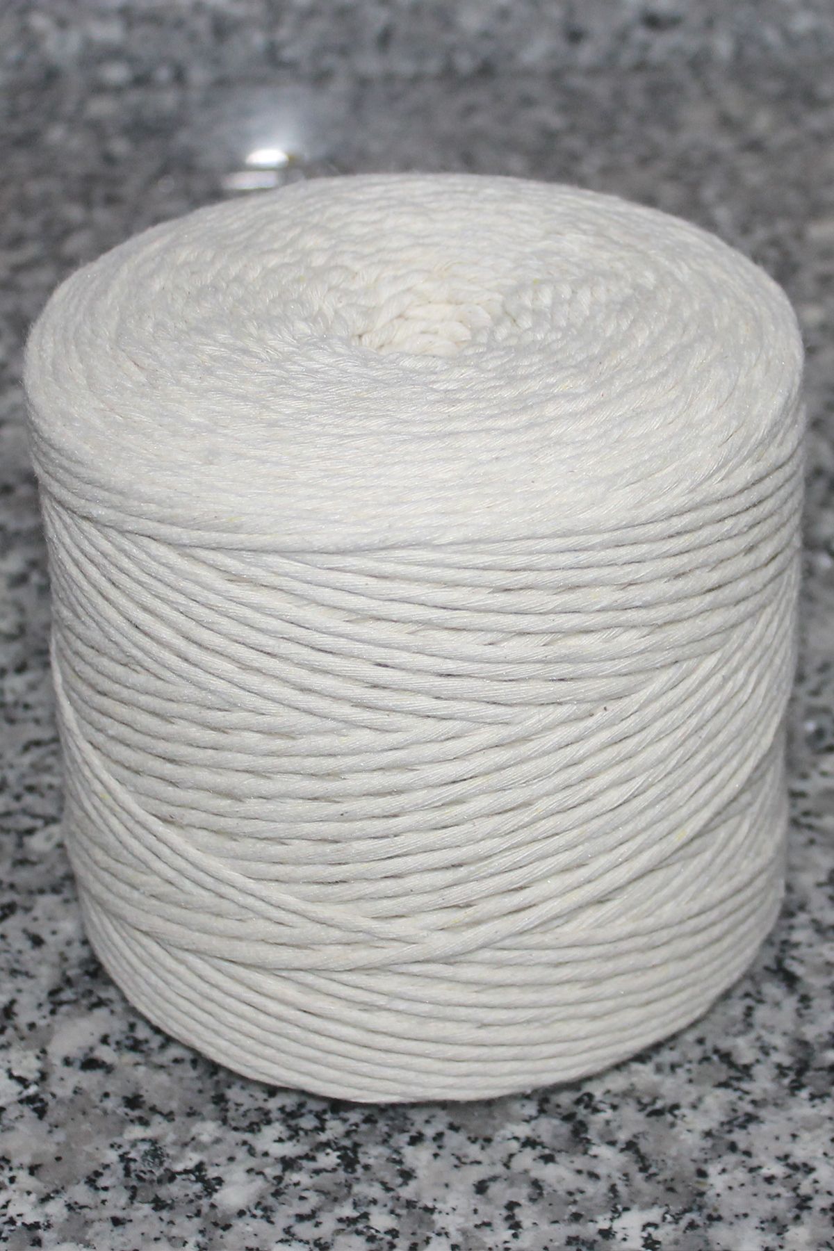 Bevella Macrame Cord-Macrame Rope Ecru Color 1 kg 3 mm Single Twist Scannable Macrame Rope 3