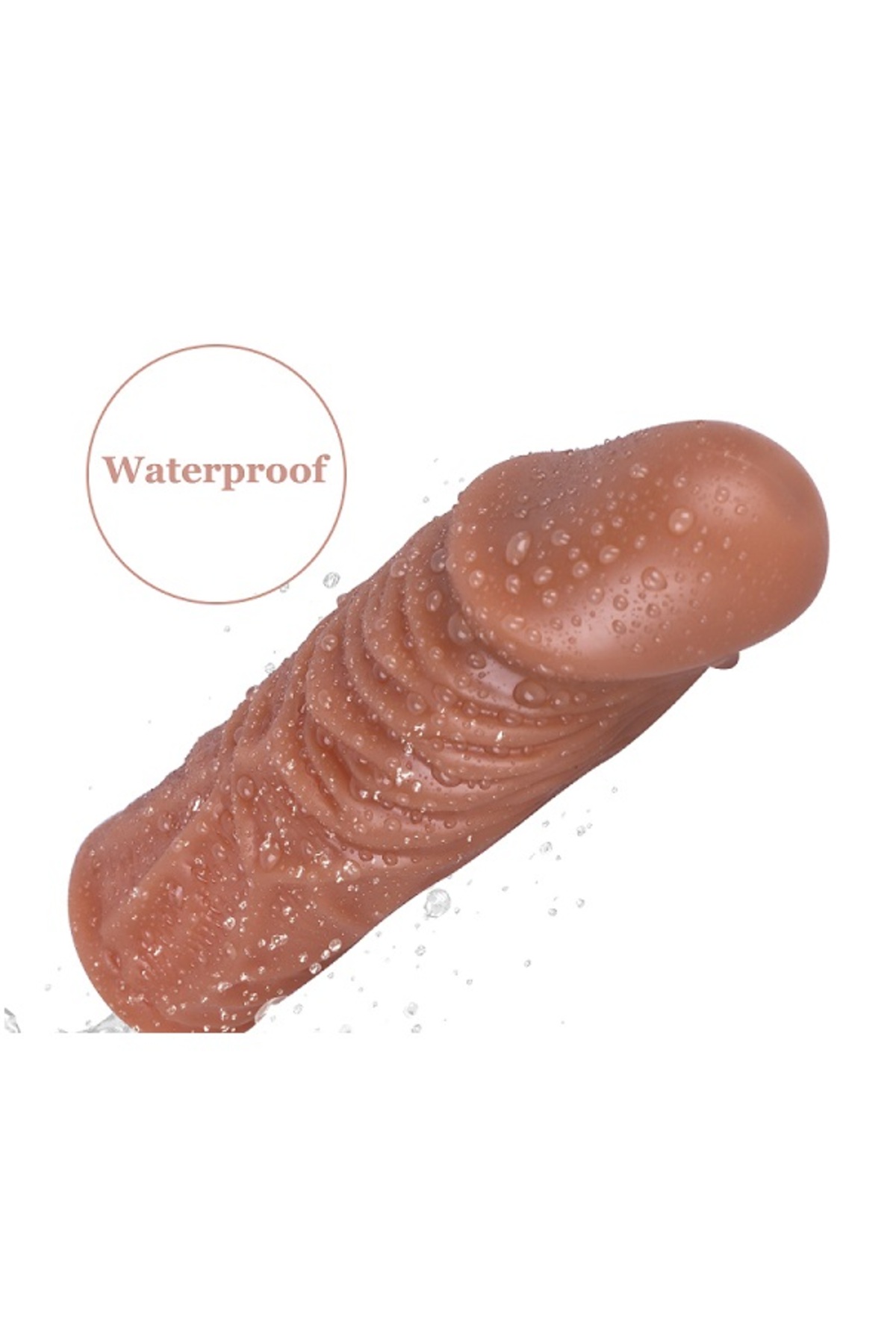 14 cm boyunda damarlı Esnek silikon penis kılıfı 3