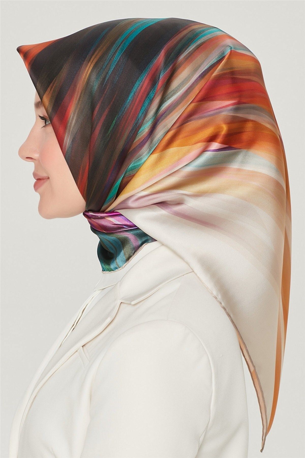 Armine-Custom Nostalgia Series Twill Silk Scarf Models 8508d-31 4
