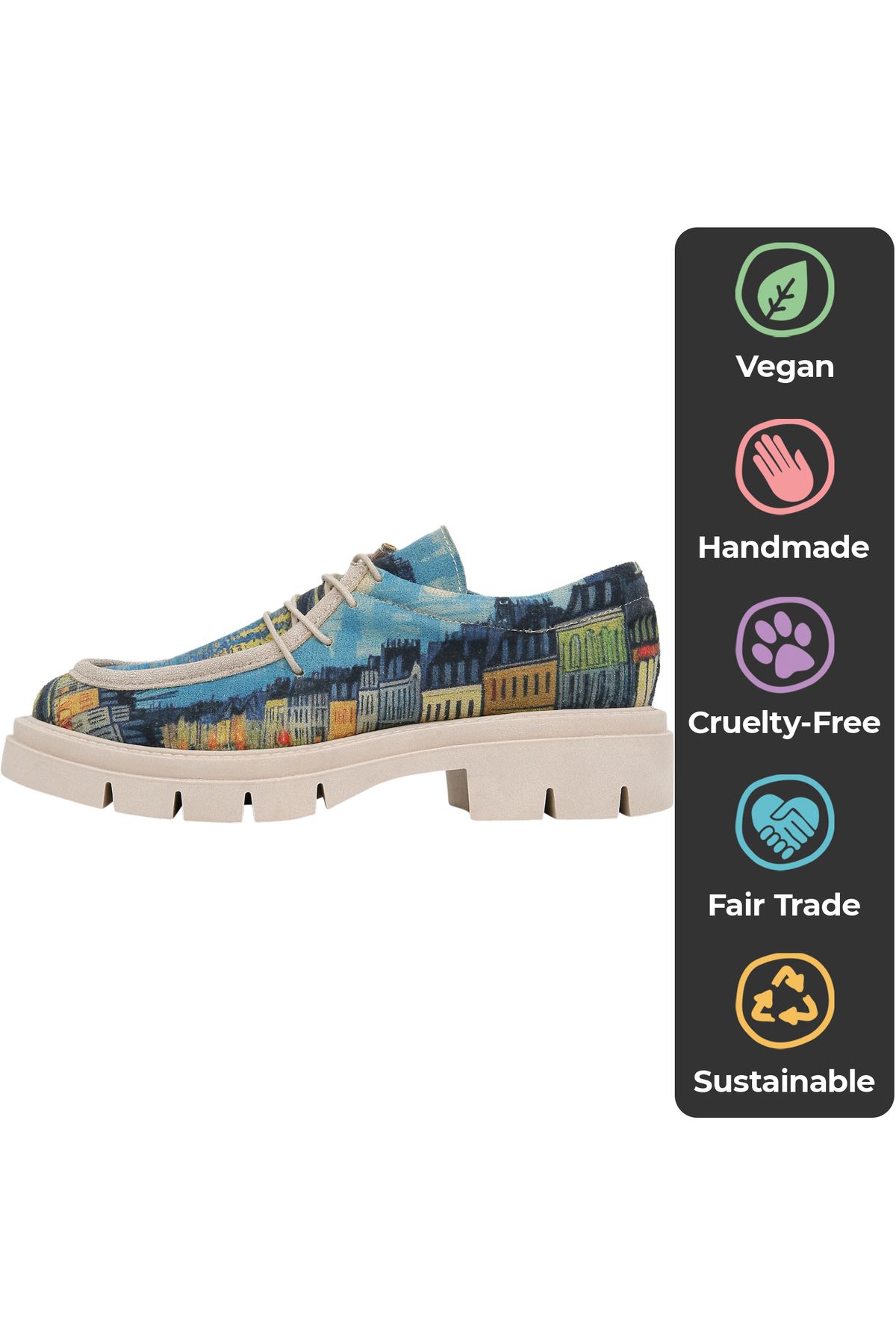 Dogo-Γυναικείο Vegan Blue Loafer - Σχέδιο Sea Sparkles 6
