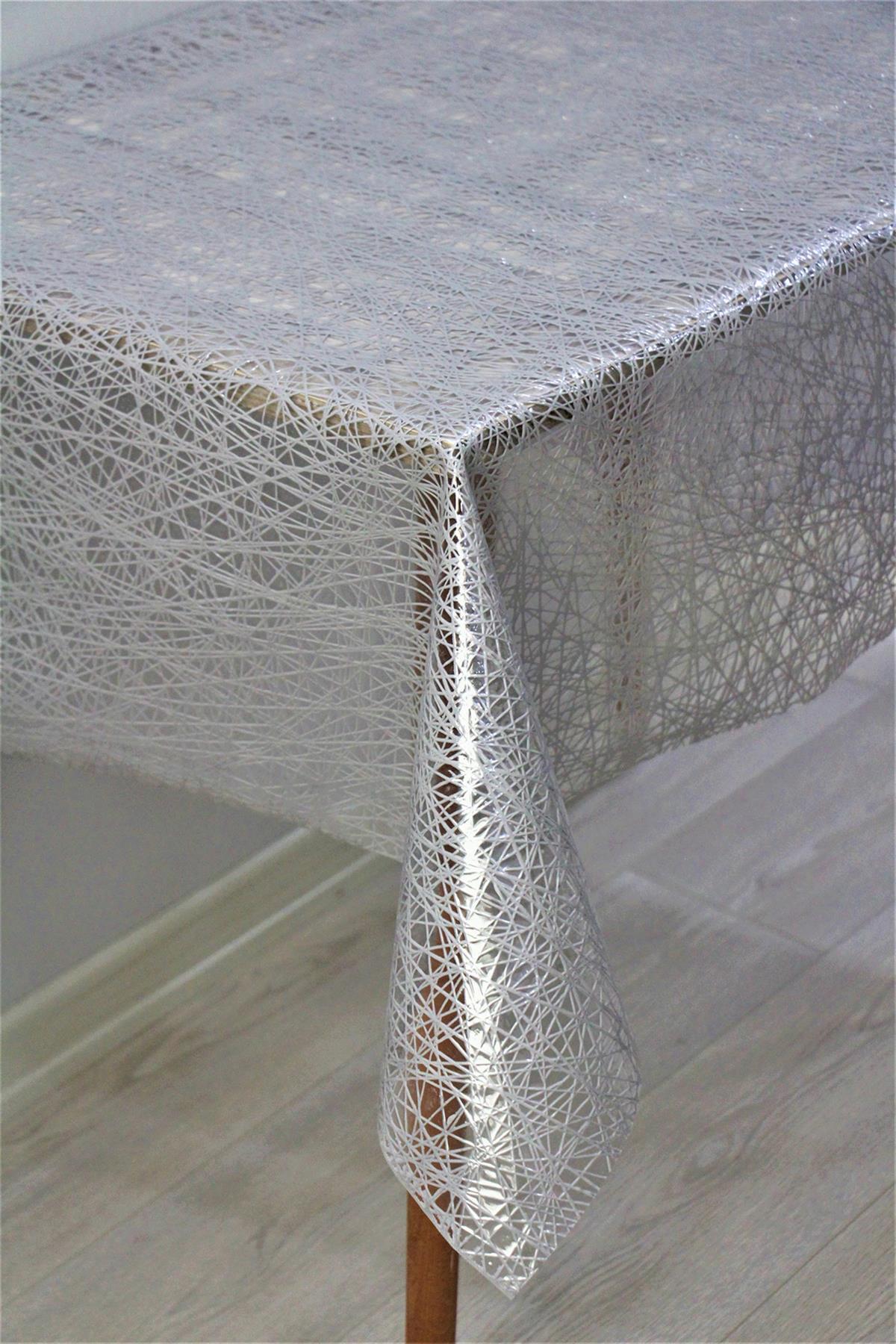 Pvc Transparent Coating Linoleum Tablecloth - Cross-pattern - 033d