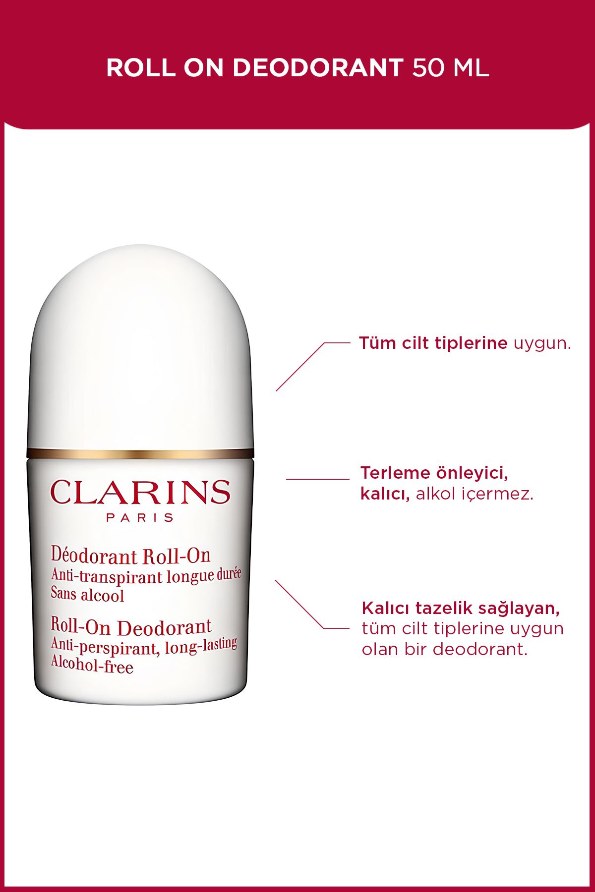 50 میلی لیتر دئودورانت بدن Clarins