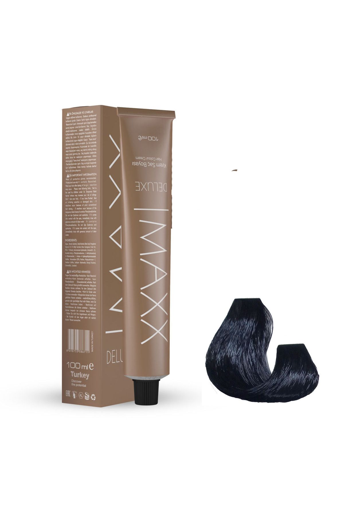Genel Markalar Deluxe Tüp Boya 3.0 Koyu Kahve 60 Ml X 2 Adet + Sıvı Oksidan 2 Adet