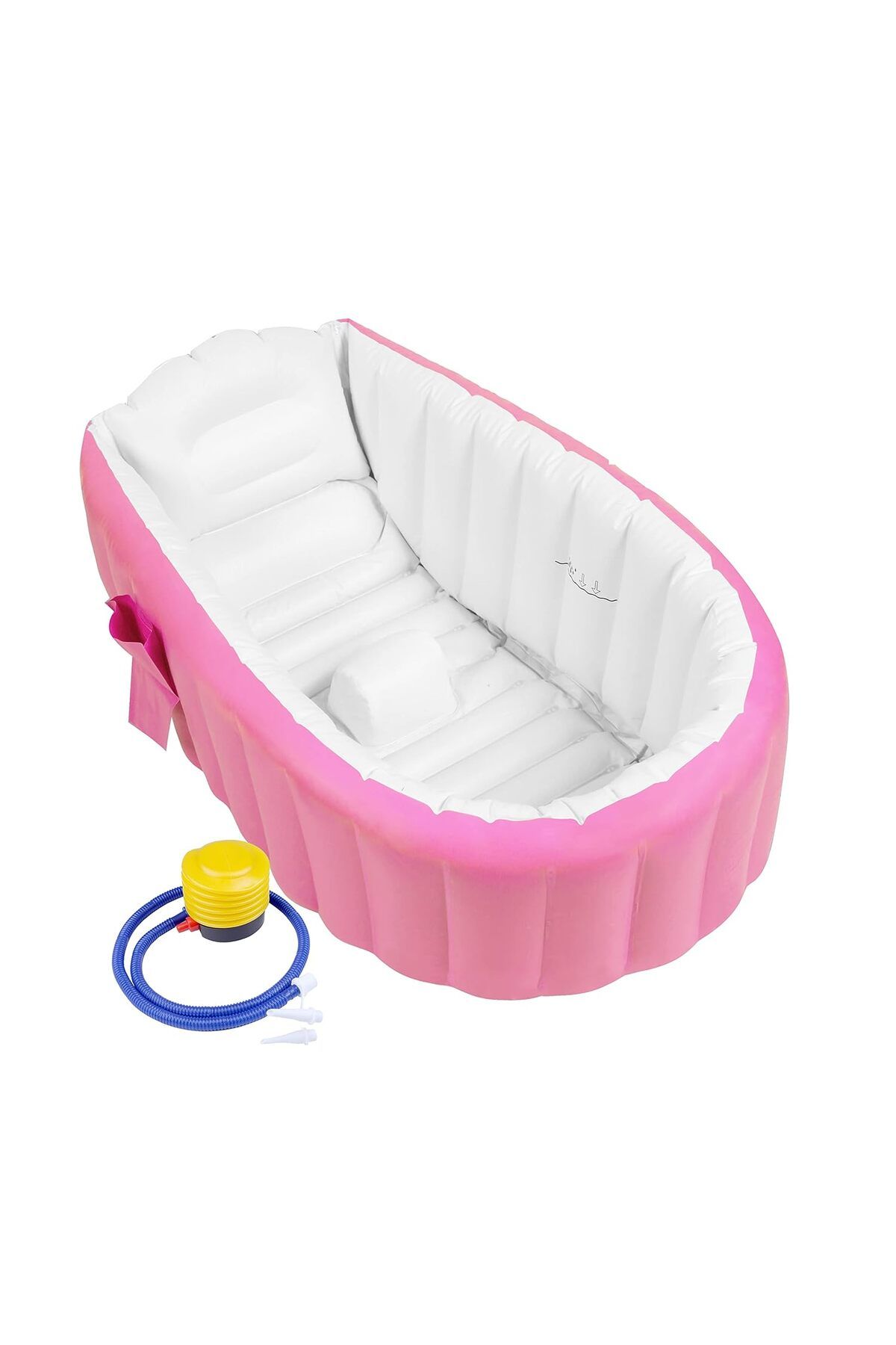 htbakoi Şişme Bebek Küveti Hava Pompalı ve Duş Başlığı ile Güvenli ve Konforlu Banyo Deneyimi 0-3 Yaş