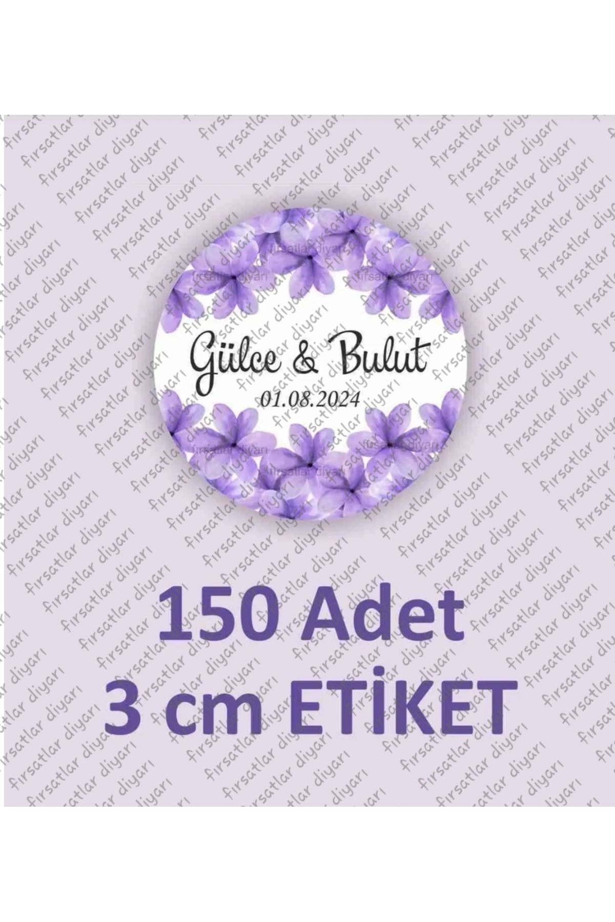 fırsatlar diyarı Autocolant Cu Etichetă Pentru Cadou De Nuntă Pentru Logodnă Cu Henna - 150 Buc - One Size