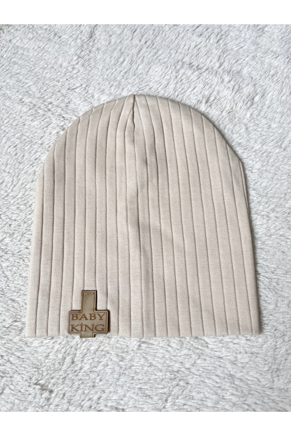 MASALBABY Erkek Bebek 2'li Penye Pamuklu Bere Seti / Yeni Doğan Bebek Şapka / Erkek Bebek Hediyelik fotoğrafı 4 (önizleme)