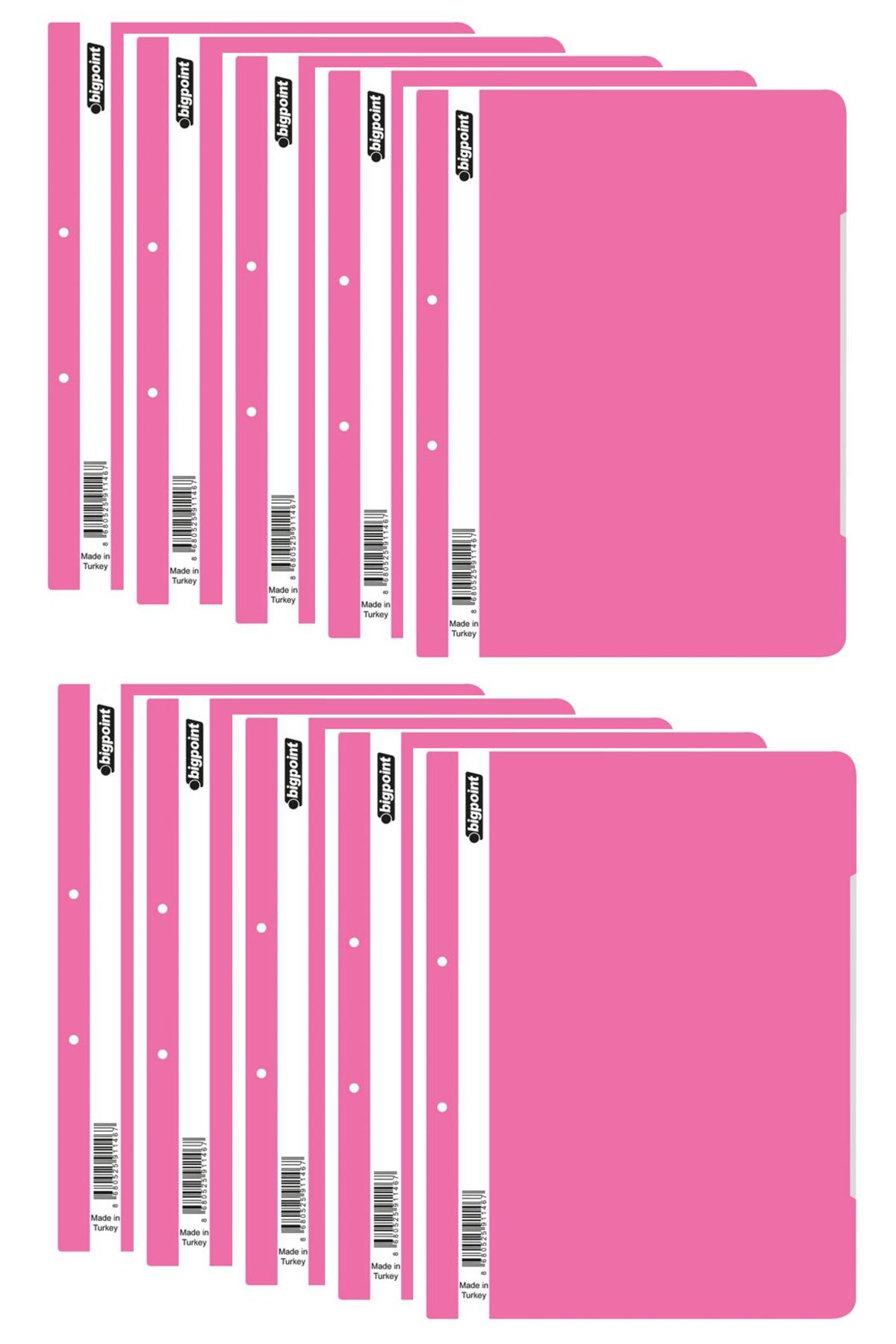 Bigpoint-Ring Binder Pink 10 Pieces 1
