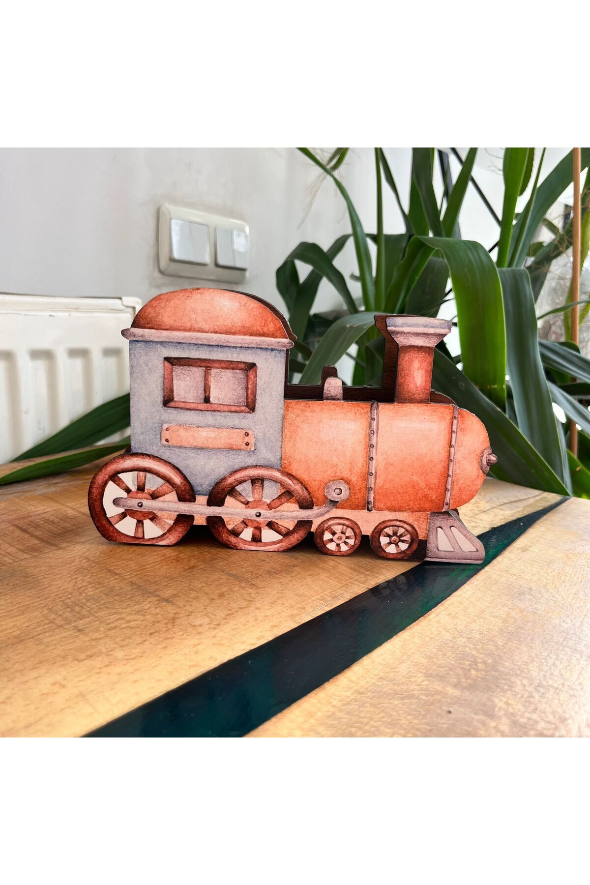 fabriflow exclusive-Special Train Design Decoration Pen Holder Paint Box Desktop Organizer Children's Gift 2