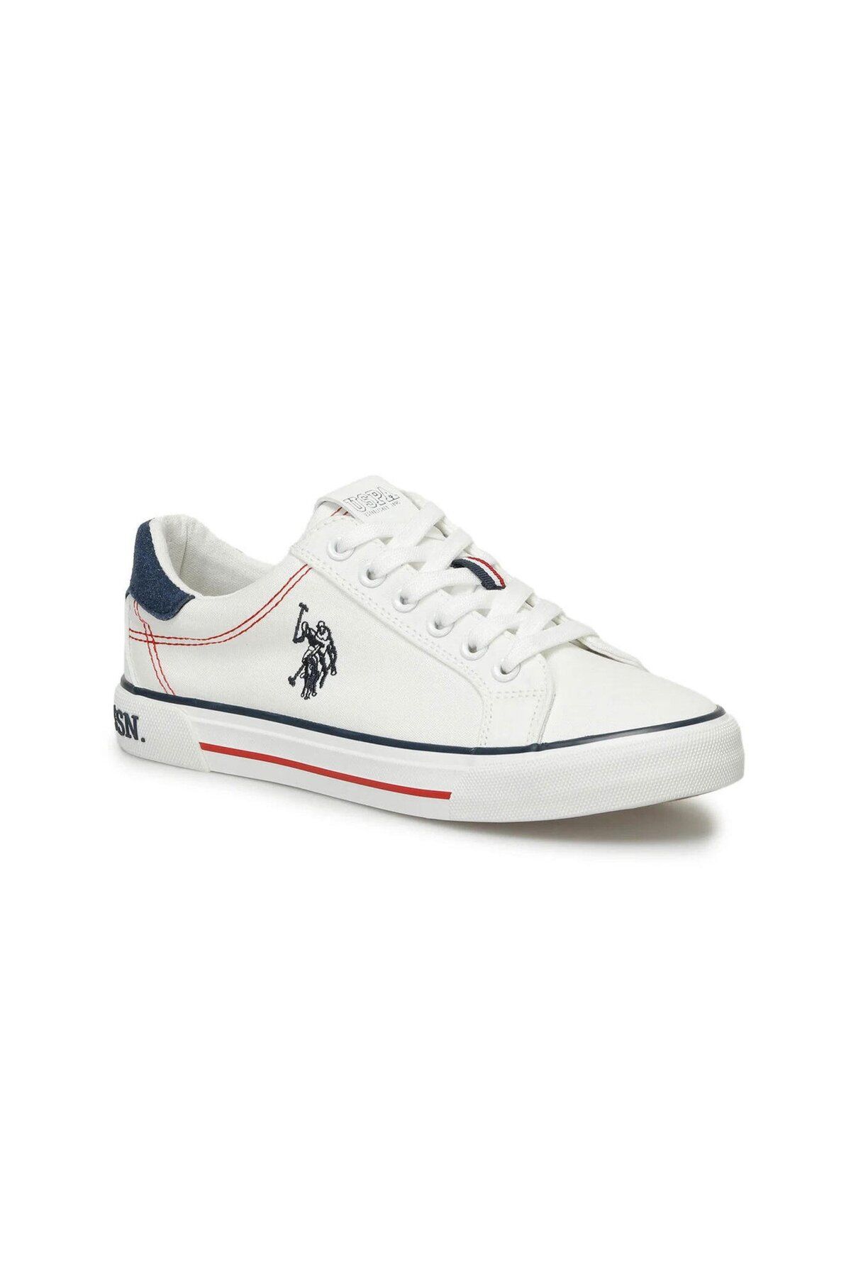 اسنیکر سفید زنانه پایه چوگان ASSN. کفش ورزشی روزانه راشل 4FX U.S. Polo Assn.