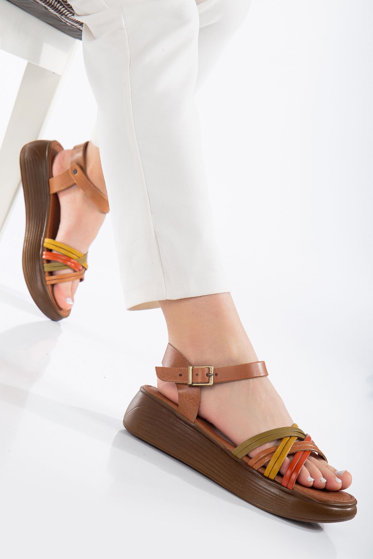 MOD10 Women s Genuine Leather Multi Color Sandals for Women price in Dubai UAE Compare Prices
