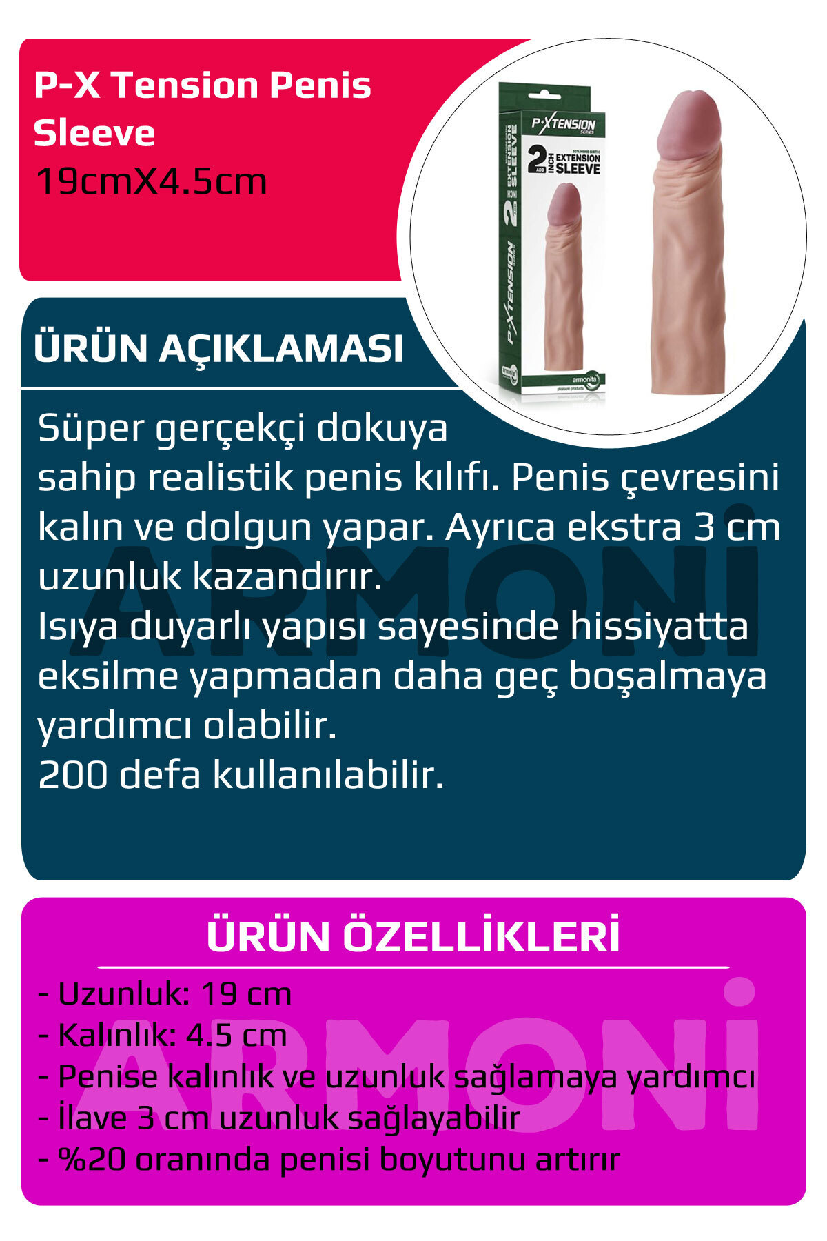 Uzatıcı ve Kalınlaştırıcı Gerçek Doku Penis Kılıfı 2