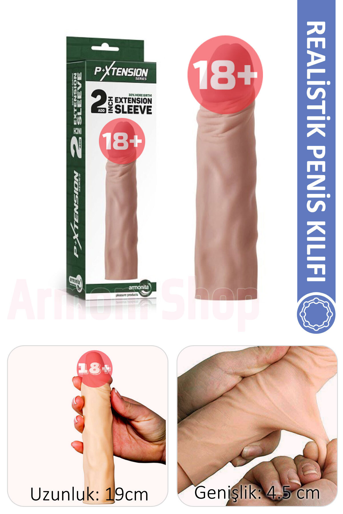 Uzatıcı ve Kalınlaştırıcı Gerçek Doku Penis Kılıfı
