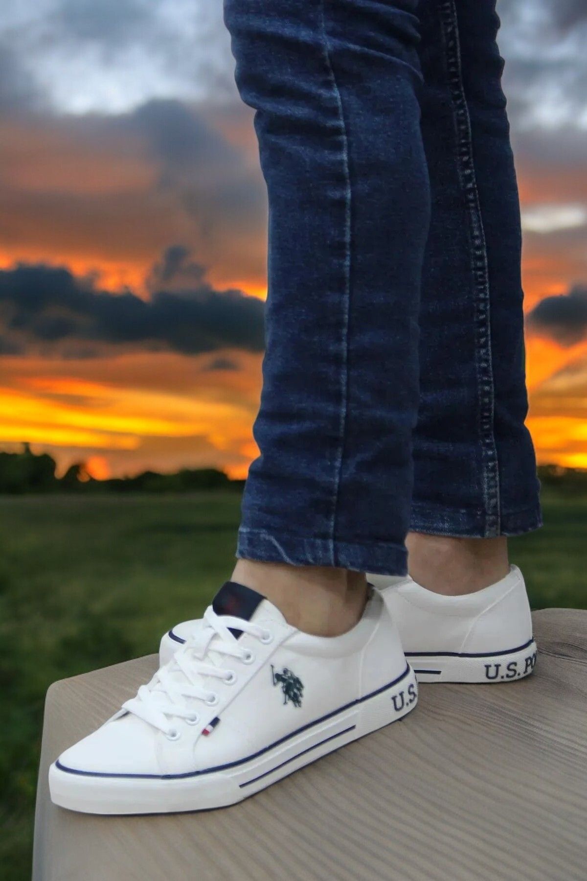 Us polo canvas shoes sales