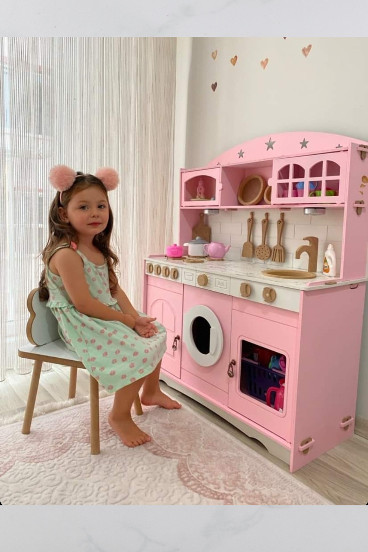 Hedef Oyuncak Mutfak Seti Ledli (PEMBE) fotoğrafı 4 (önizleme)