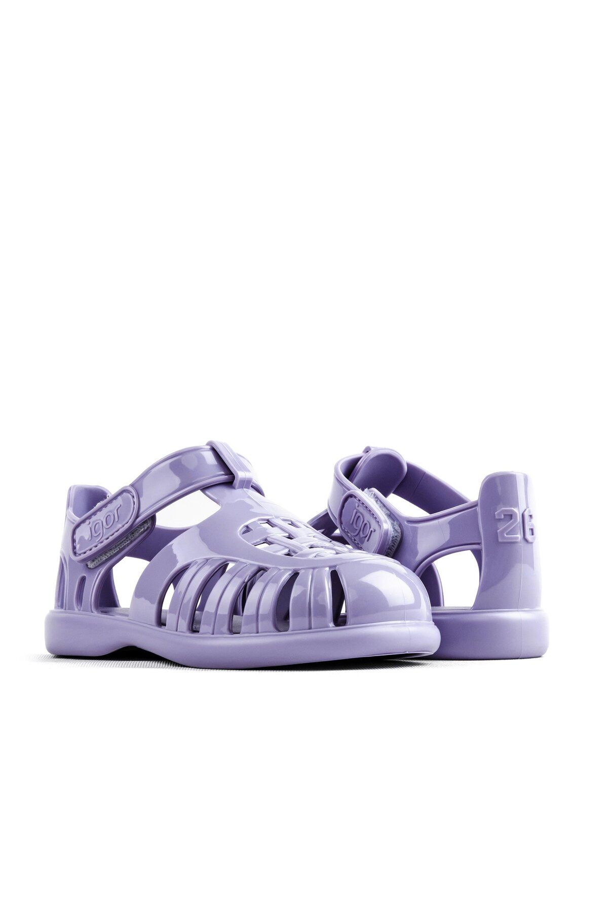 صندل بنفش دخترانه و پسرانه بچگانه Gloss Sandalet Tobby یونیسکس Kids IGOR