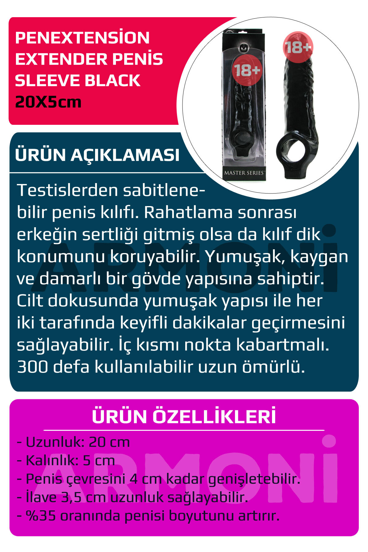 En ve Boy Artırıcı, Esnek, Realistik Penis Kılıfı 2