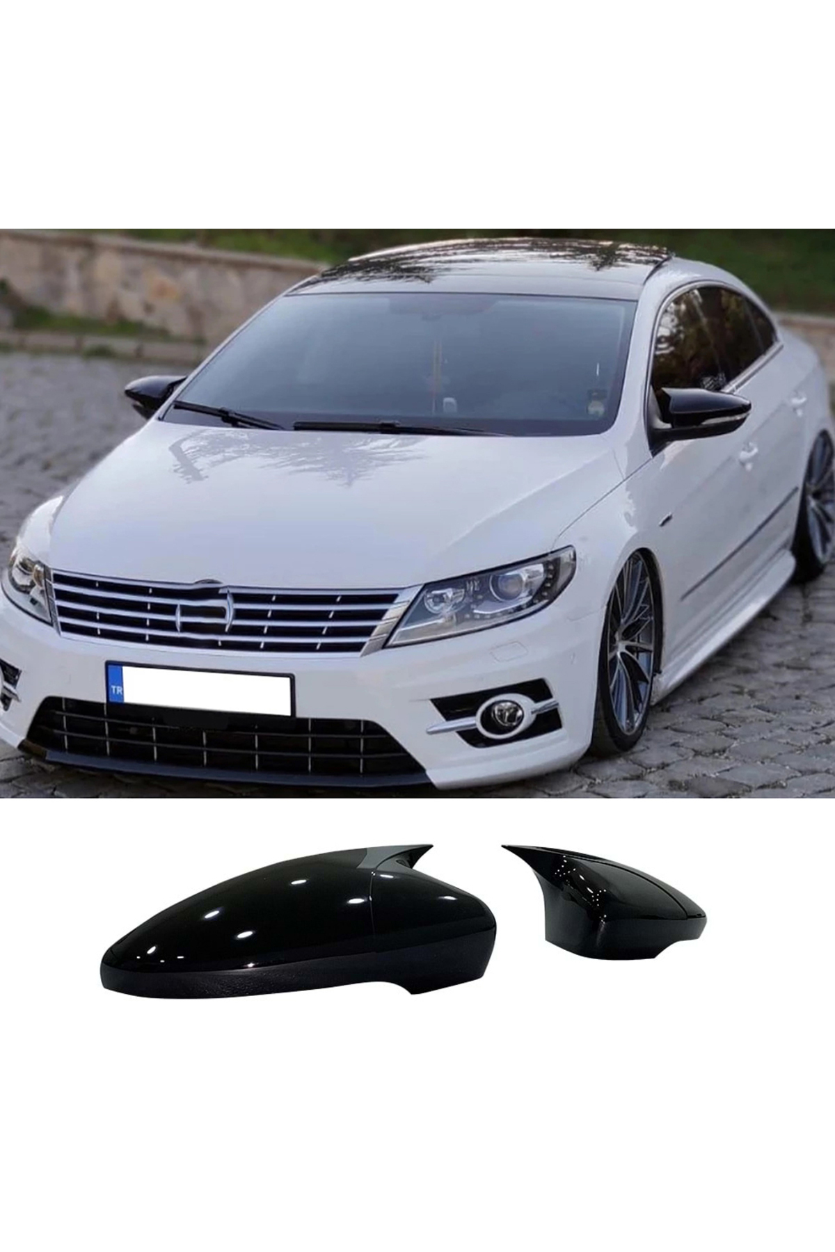 MKG Otomotiv Vw Passat CC Batman Yarasa Ayna Kapağı Piona Black ABS 2008-2017