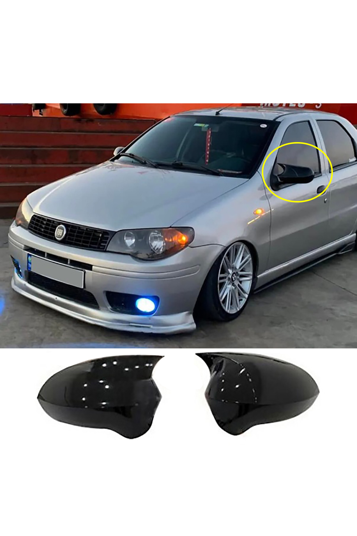 MKG Otomotiv Fiat Albea Batman Yarasa Ayna Kapağı Piona Black ABS 2002-2009