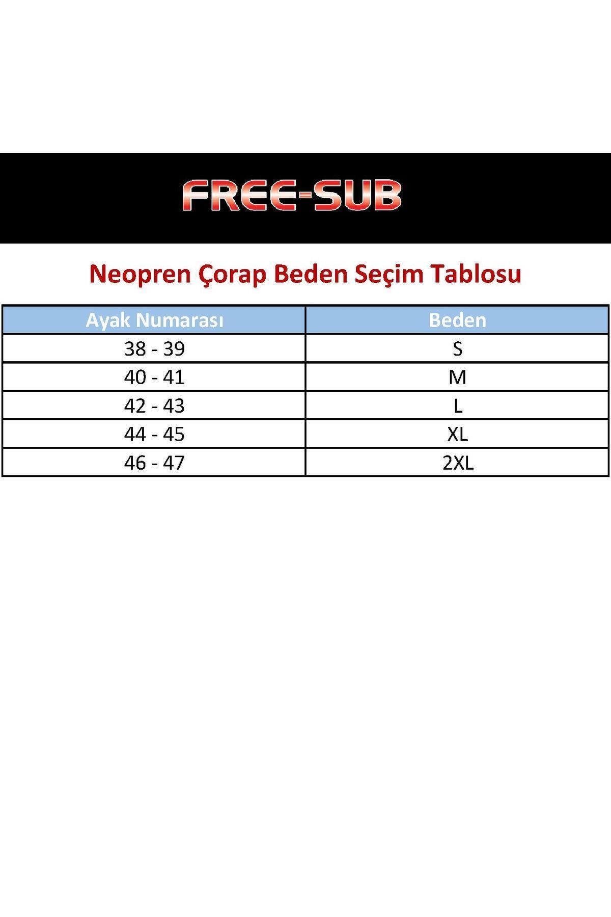 جوراب غواصی خاکستری Free Sub 7 میلی متر Opencell Slifting های شیرجه 2xl Free-Sub