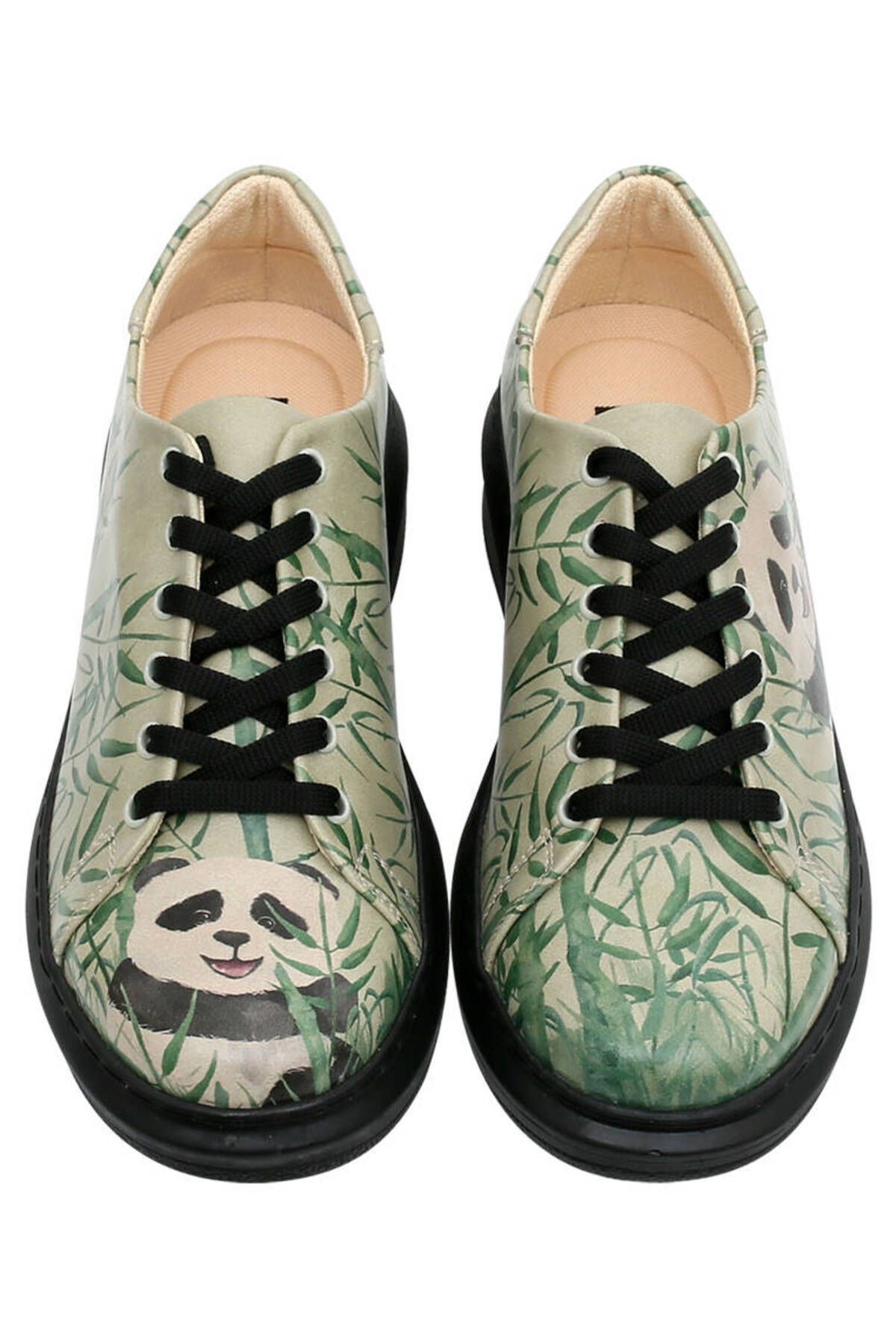 Dogo-Women's Vegan Leather Green Sneakers - Bamboo Lover Design 2
