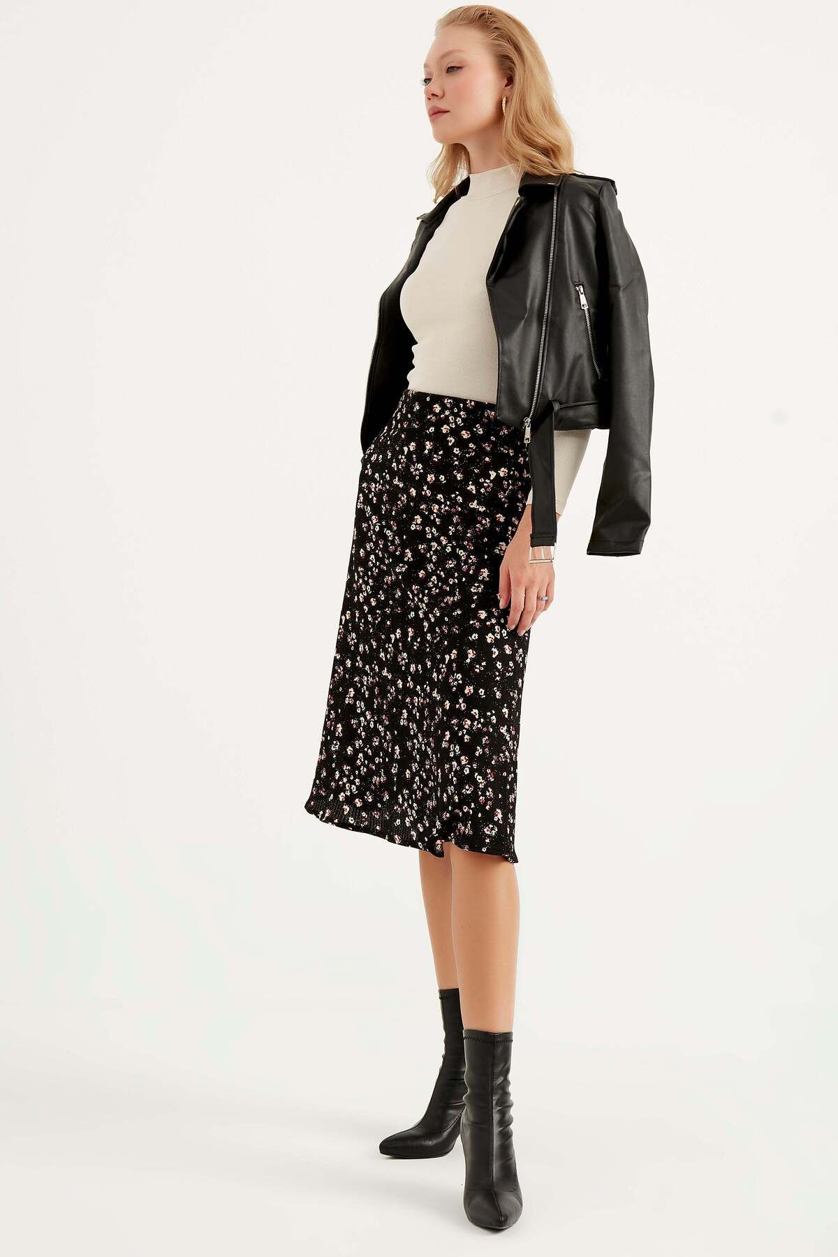 Herita-Midirock mit hoher Taille 4