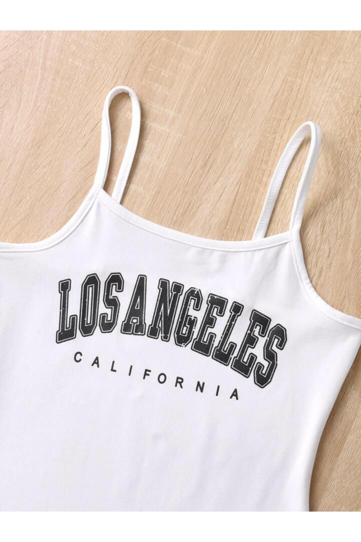 Machetta-Παιδικό Los Angeles Printed Dress & Crop T-shirt Συνδυασμός 3