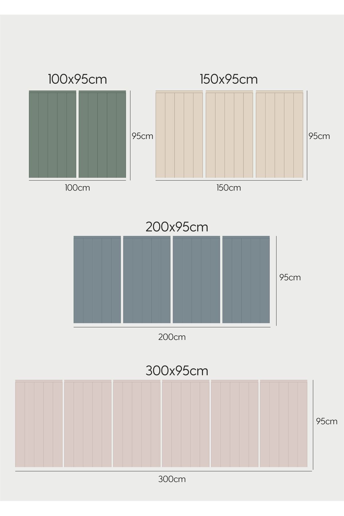 WALLHUMAN-Striped Wooden Panel Look Wall Sticker 2