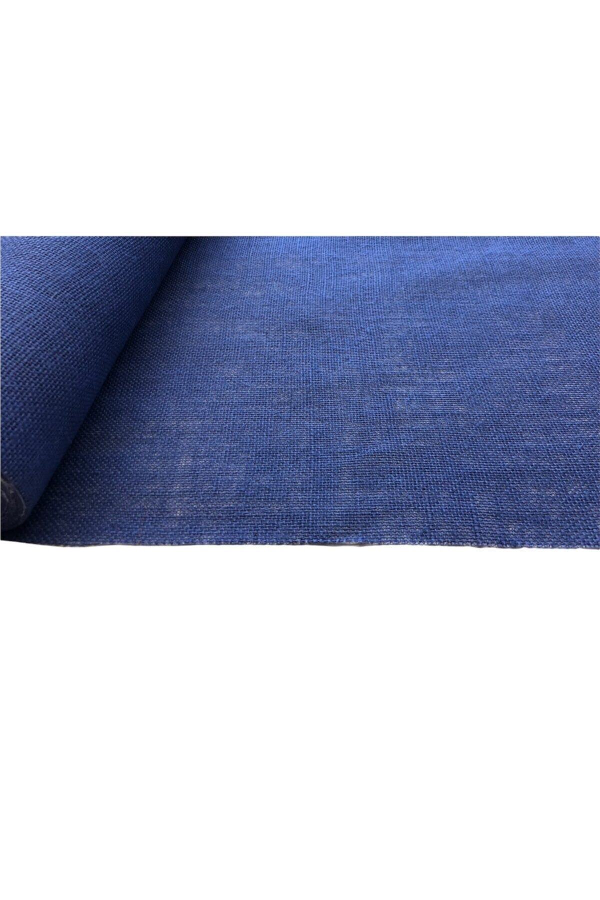 Jute Fabric Burlap Cross Stitch Straw Fabric 48x100 Cm Navy Blue