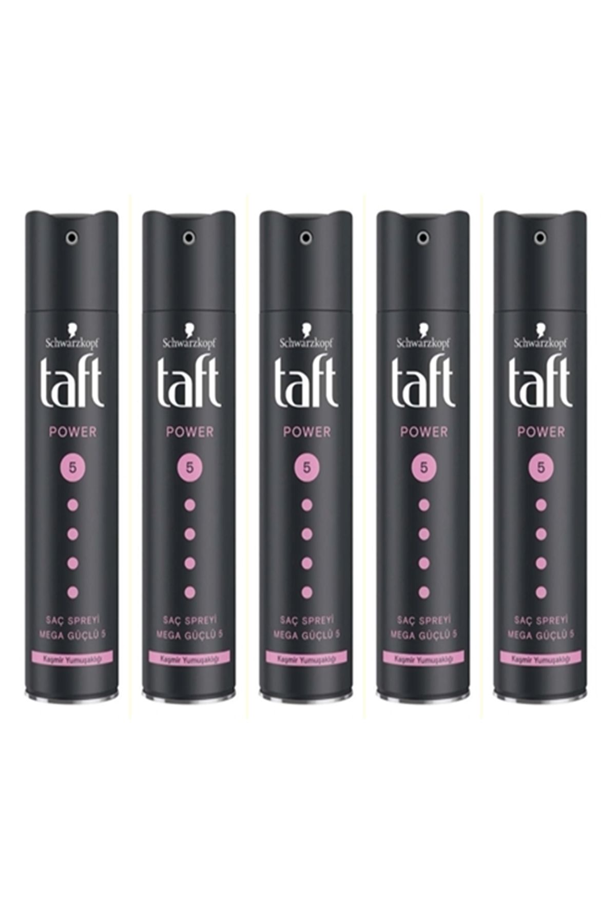 اسپری مو پاور کشمیر مگا قدرتمند 5 x 250 میلی لیتر Taft