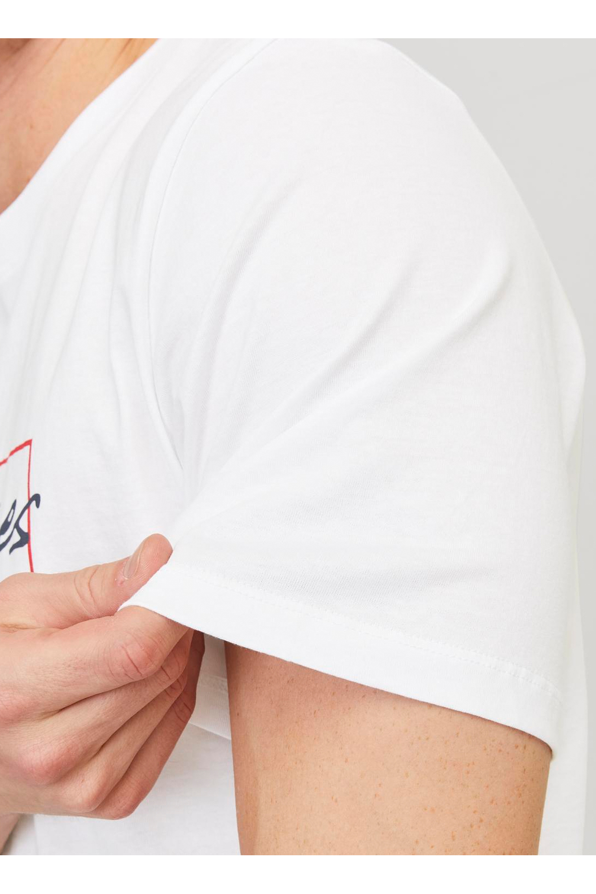 تیشرت مردانه سفید جک اند جونز | 5003120518 اورجینال - تصویر 4