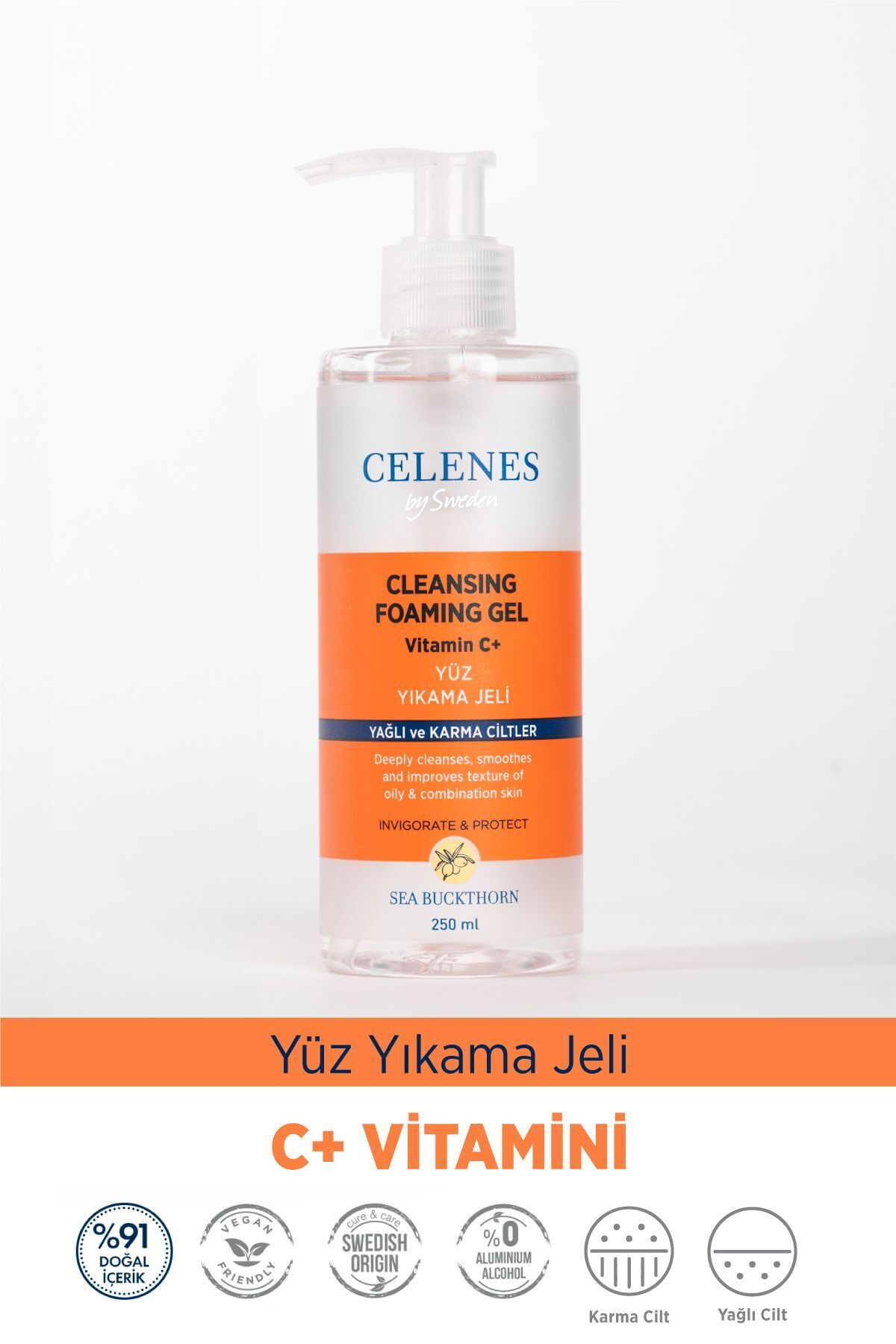 [SEA BUCKTHORN SKİN BRİGHTENİNG CLEANSİNG GEL 250ML OİLY/COMBİNATİON KEYON2164]