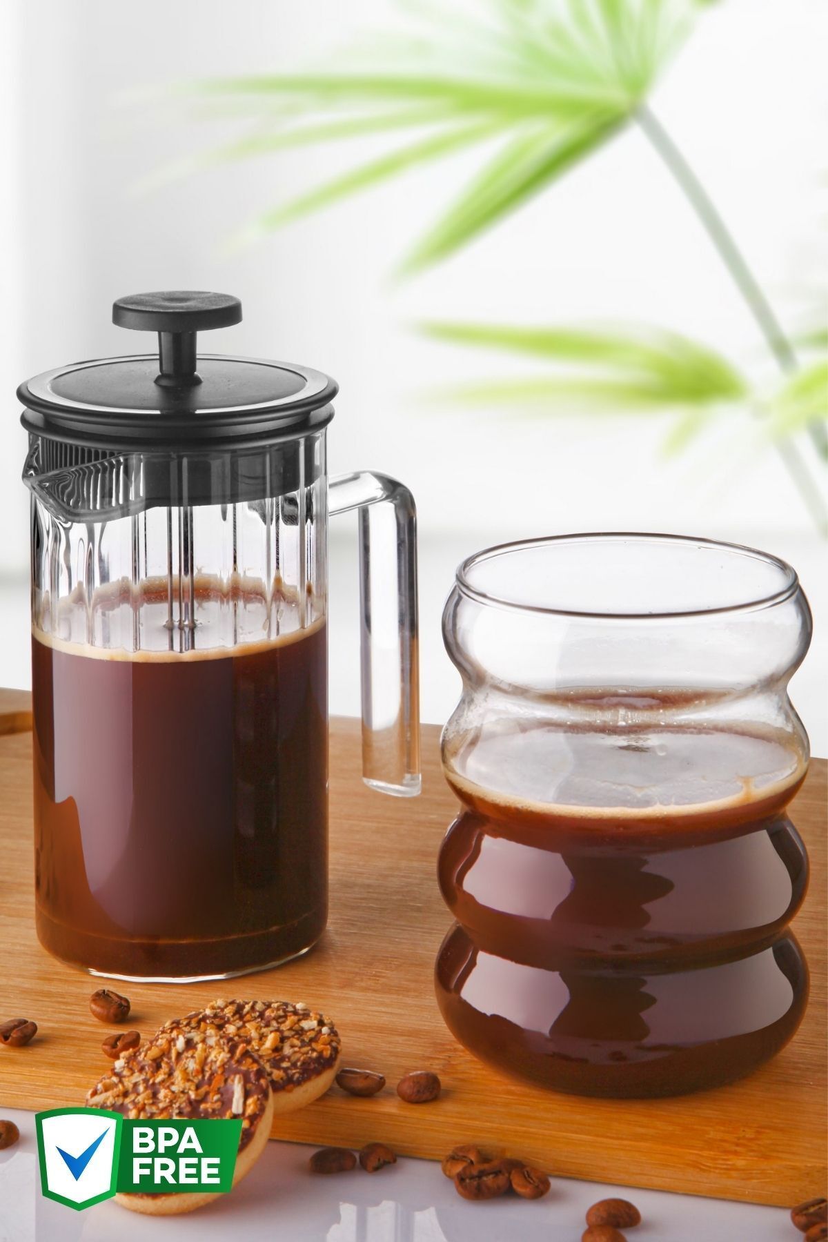 Набор стаканов Nandy Home French Press и Knuckle Model из 2 шт. NDY-BRS-FP2