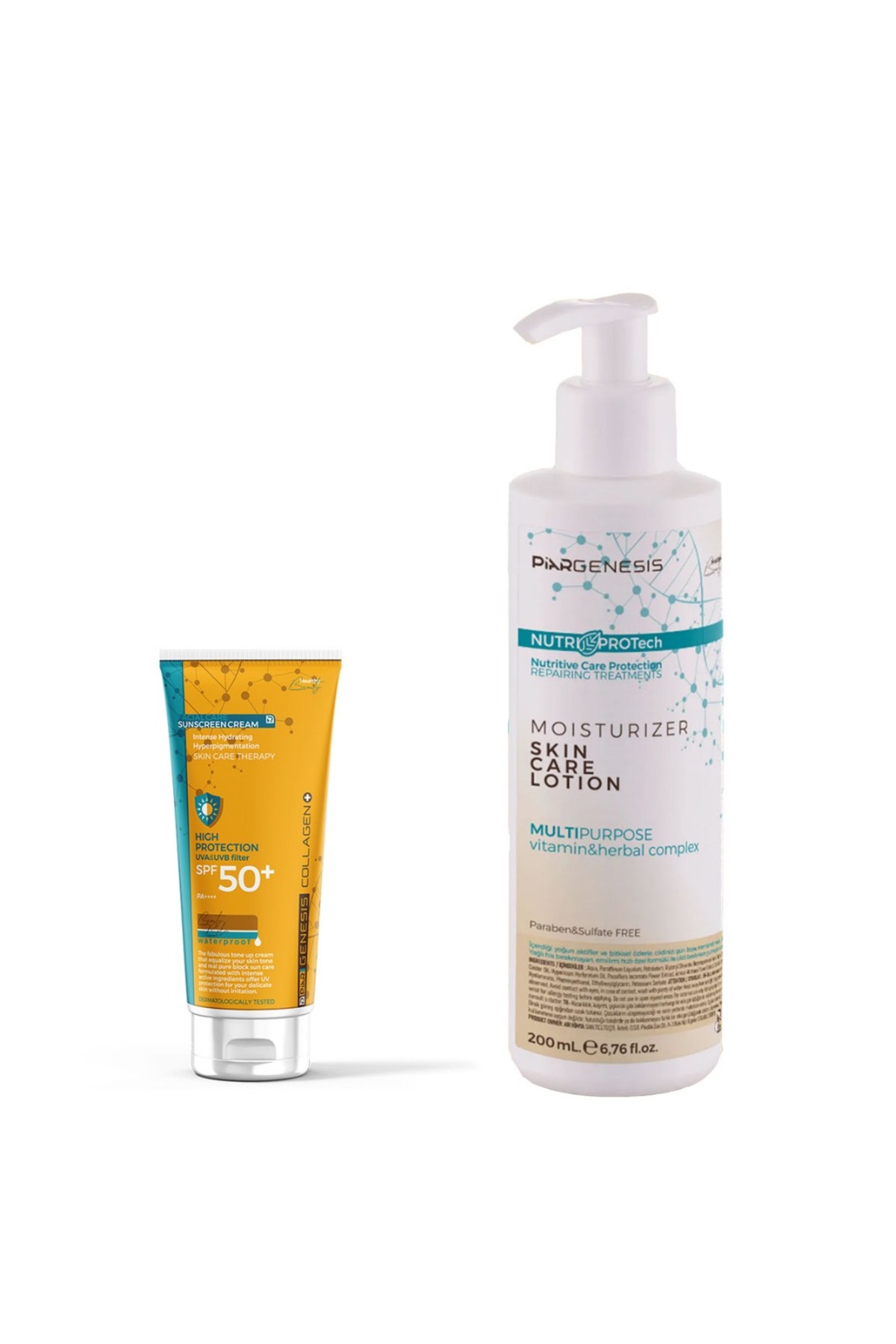 Ton Eşitleyici Renkli Yüz Güneş Kremi 40 ml+Nutri Protech Nemlendirici Cilt Bakım Losyonu 200 ml — 8699691130907