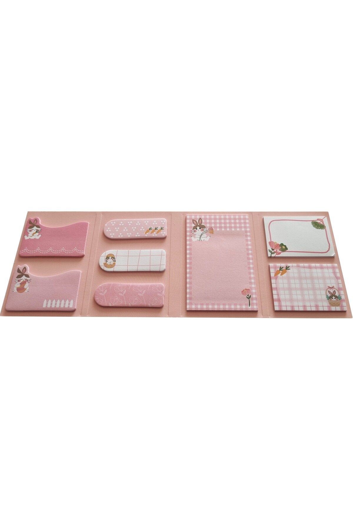 Modellino-Panda Owl Rabbit Kraf 3-Piece Adhesive Note Paper Set 8 Different Patterns 8x20 Pieces x 3 (480 Sheets) 5