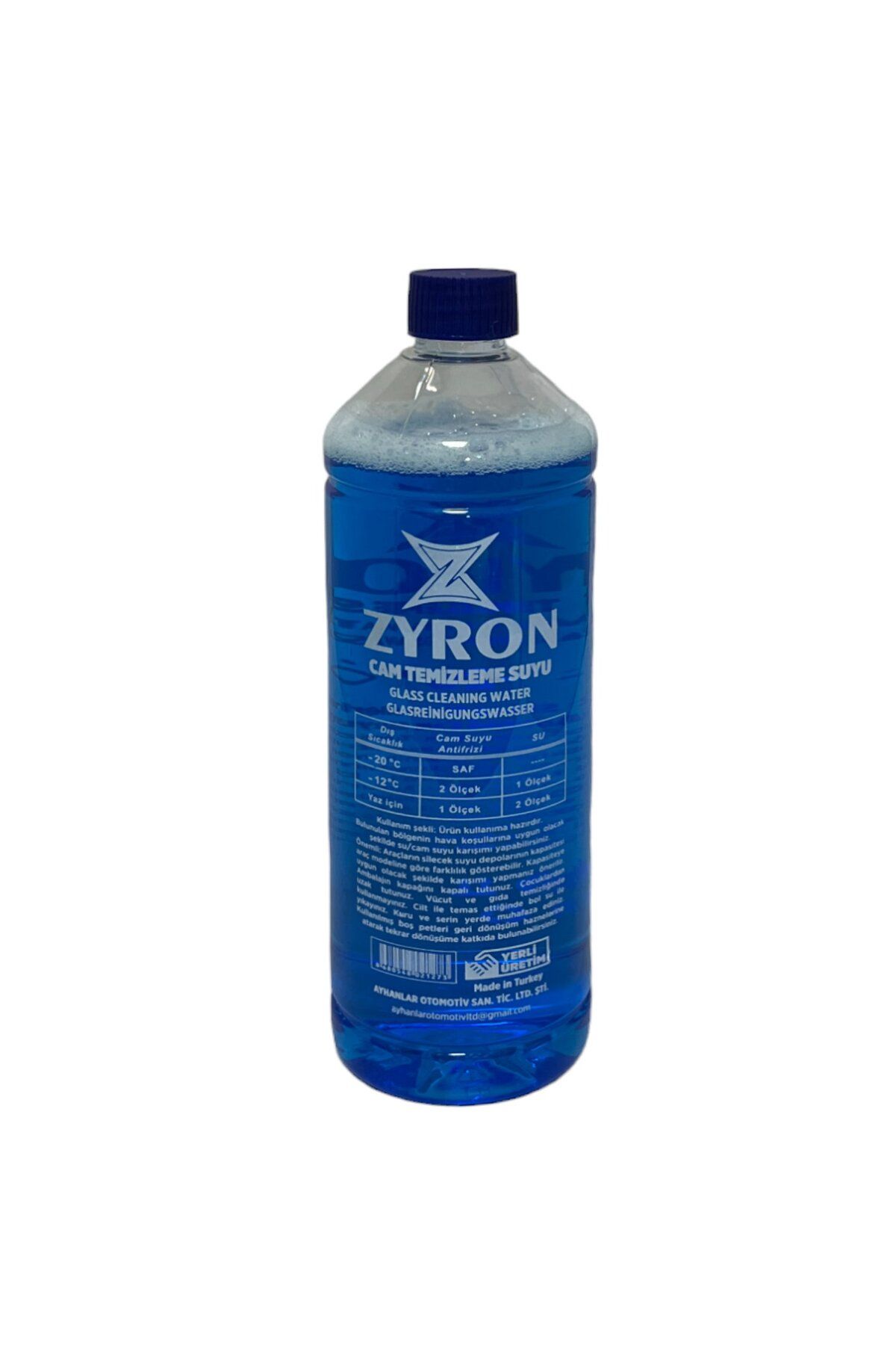 ZYRON Antifrizli Konsantre Cam Suyu 1 Litre