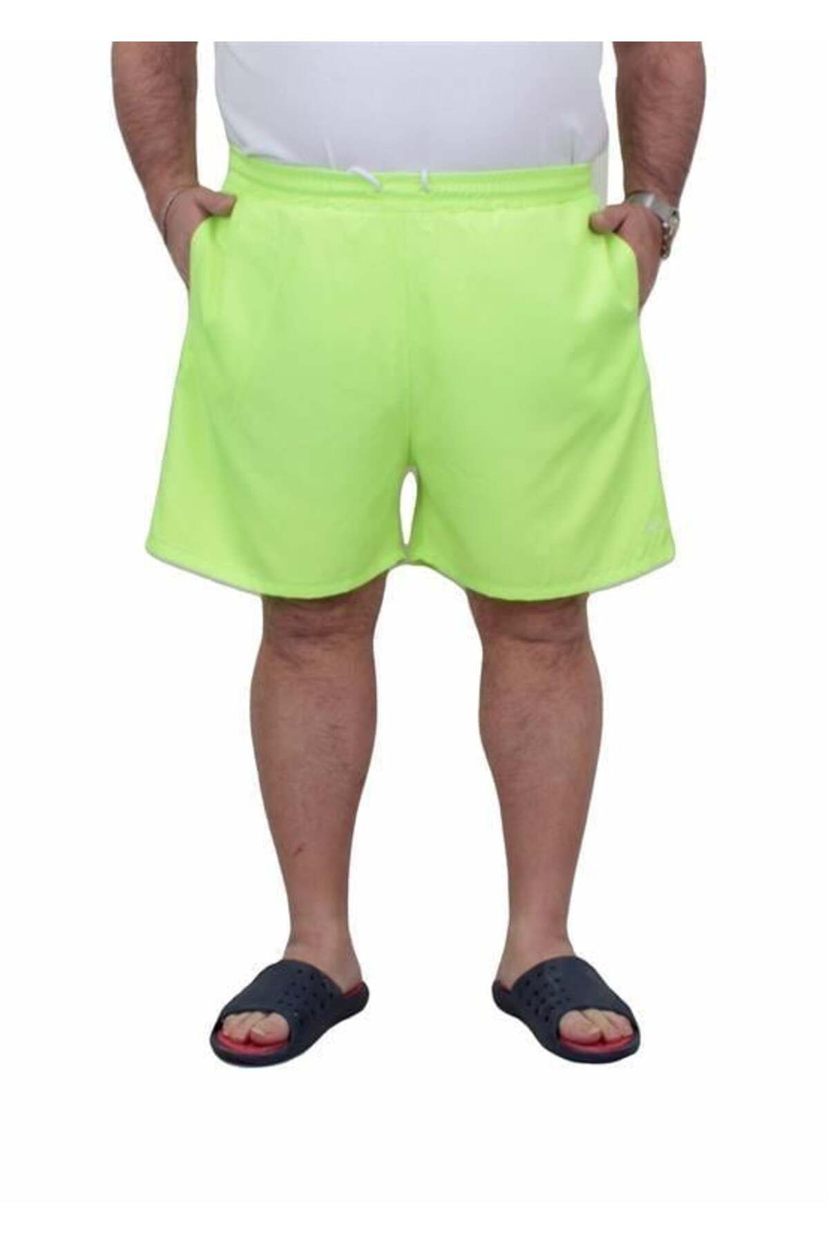 Starbattal Pantaloni Scurți De Baie Clasici De Mărime Plus Galben Masculin - 7XL