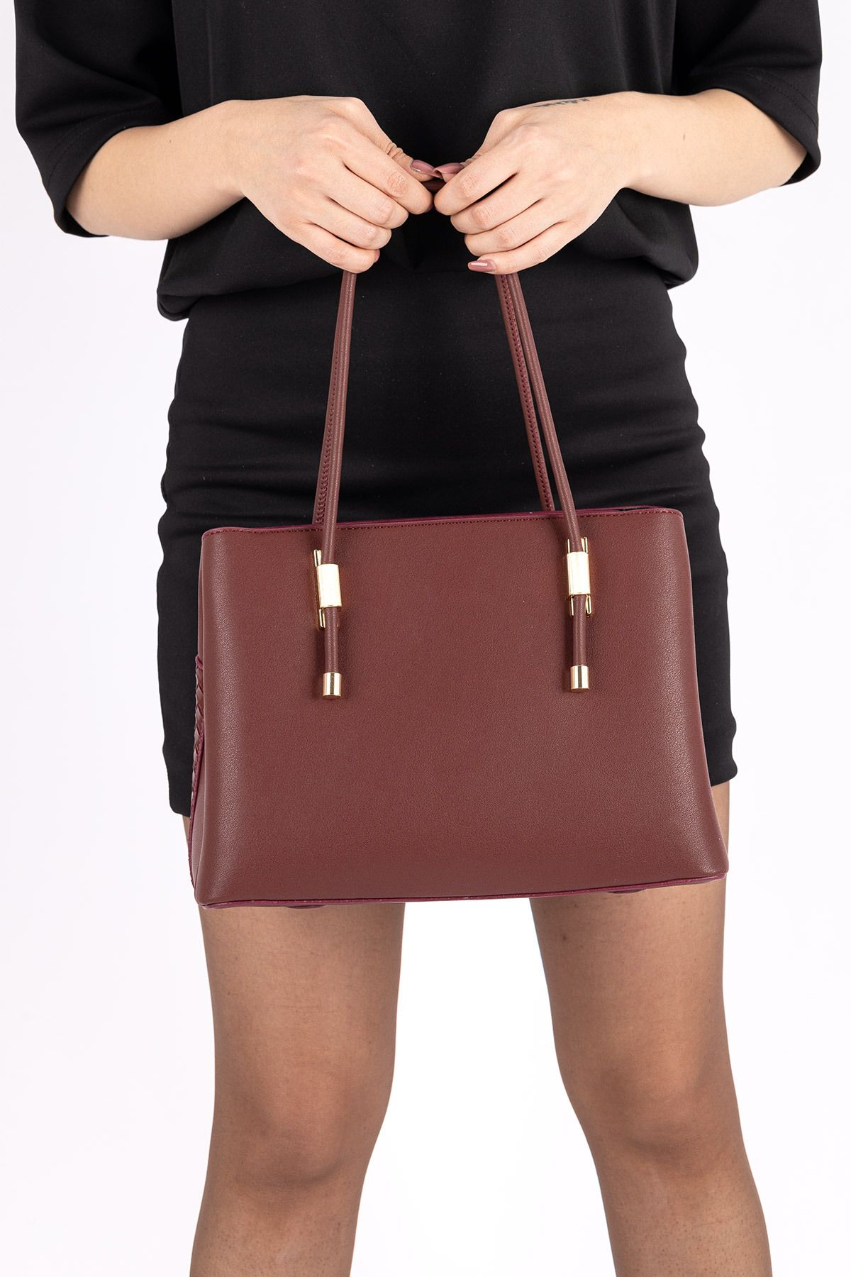 Getcho-Geantă de umăr și geantă crossbody pentru femei tricotate cu model Masen 3