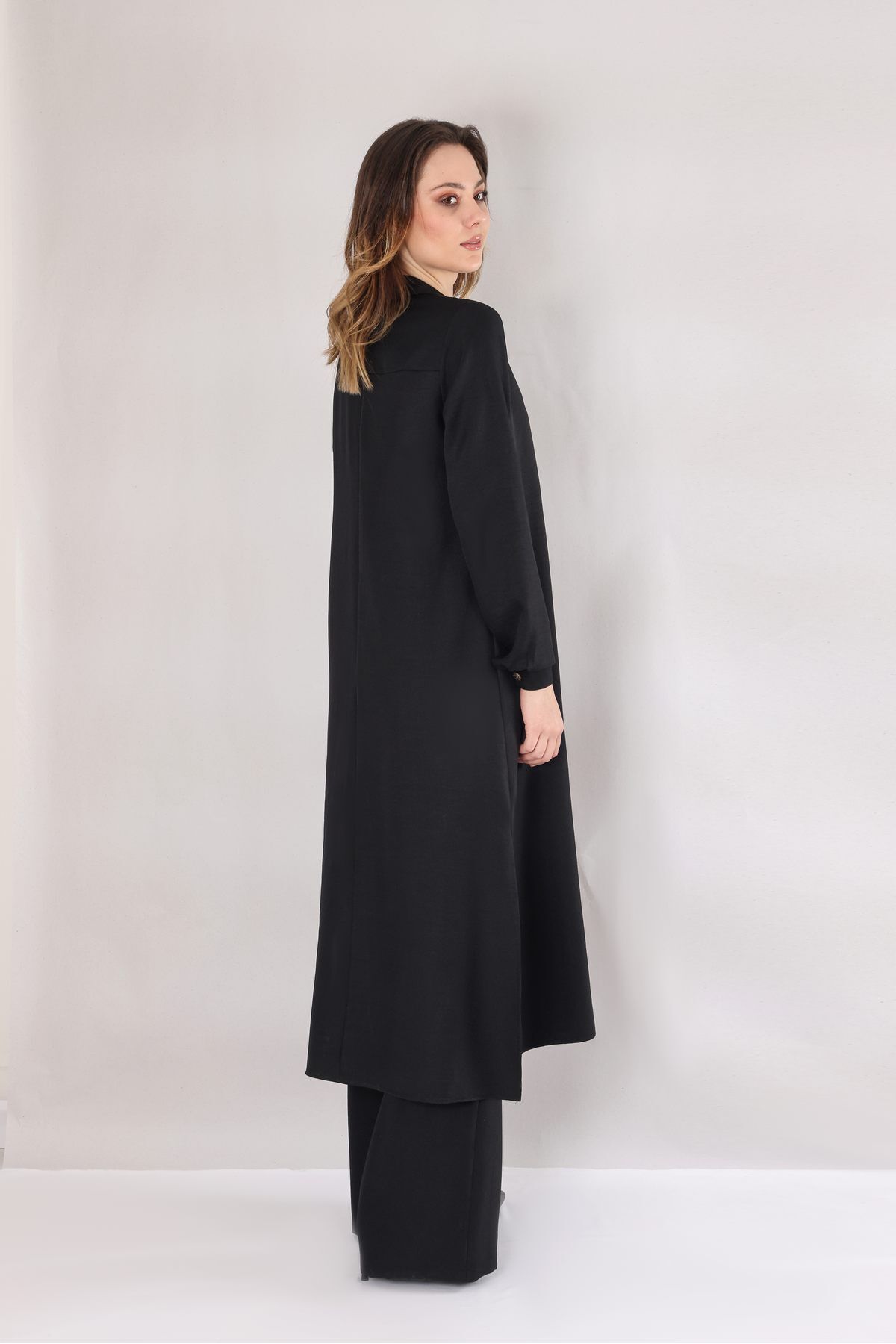 Fashion Showcase-Tunica lunga de in - Neagra 5