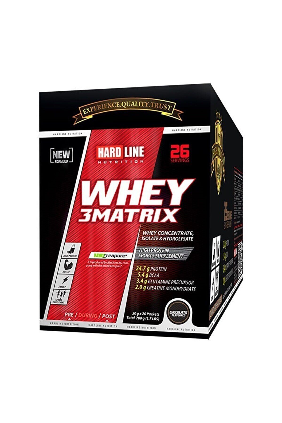 Hardline Whey 3matrix Protein 780 г, 26 упаковок - банан 12744