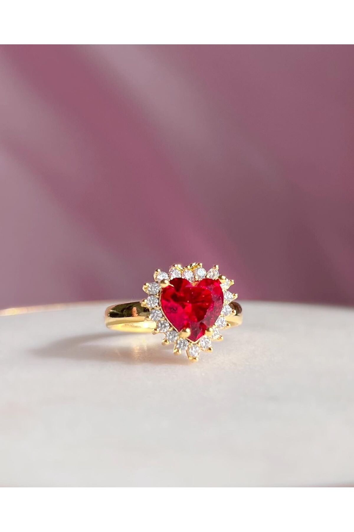 AŞIK ACCESSORIES-Taylor Swift Red Heart Ring "I Bet You Think About Me" 6