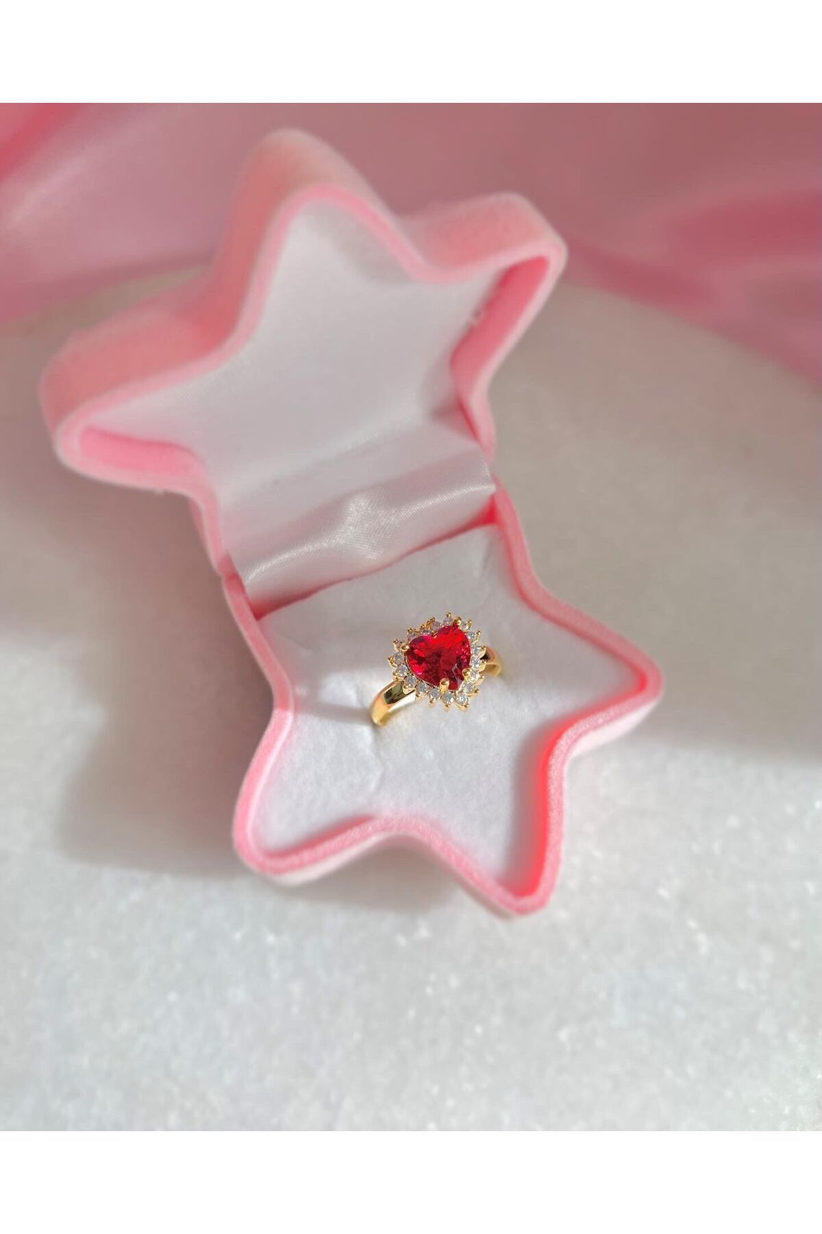 AŞIK ACCESSORIES-Taylor Swift Red Heart Ring "I Bet You Think About Me" 4