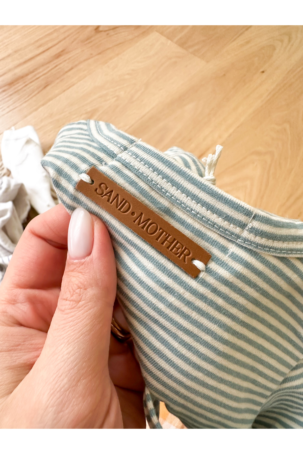 بادی نوزادی پسرانه – دخترانه سبز SAND MOTHER | 11050SS24 اورجینال - تصویر 3