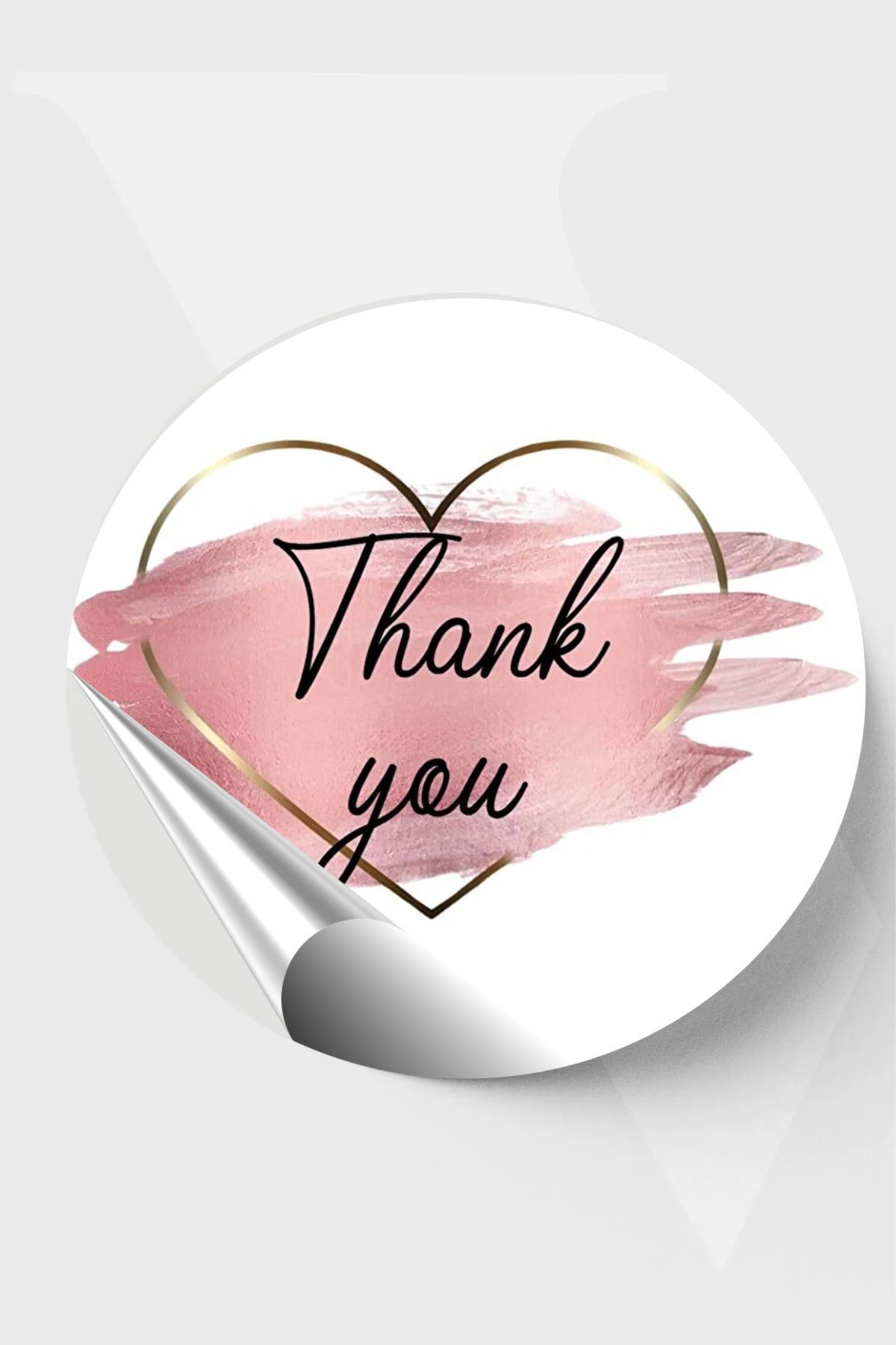 Piksel Sticker Autocolant Mulțumesc Autocolant 60 Bucăți (3x3cm) - Autocolant Inimă - One Size