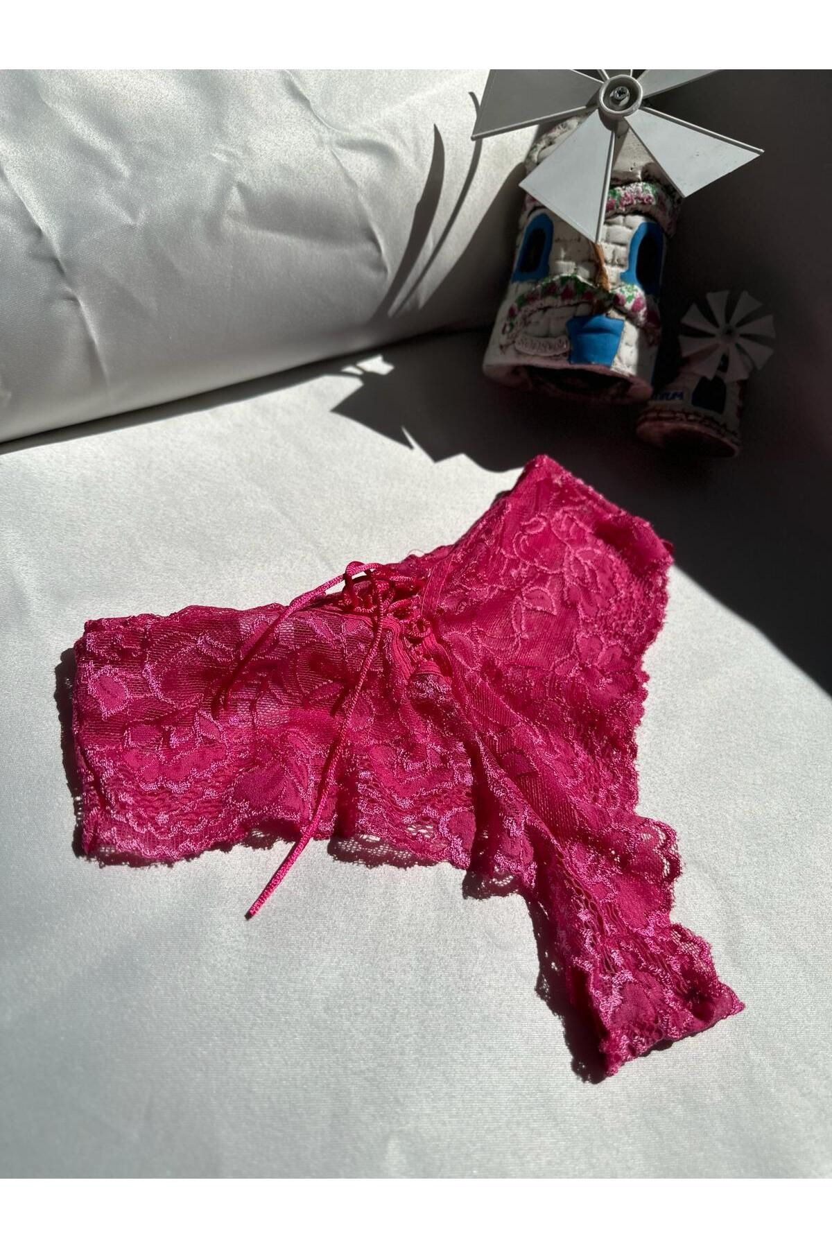 F.K-Pink Fuchsia Lace Panties 3