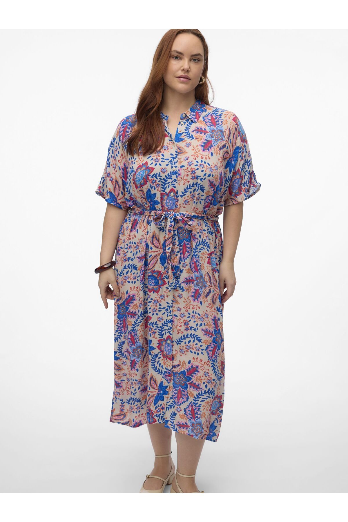 Veromoda Curve-Kleid VMMENNY Langes Kleid 5