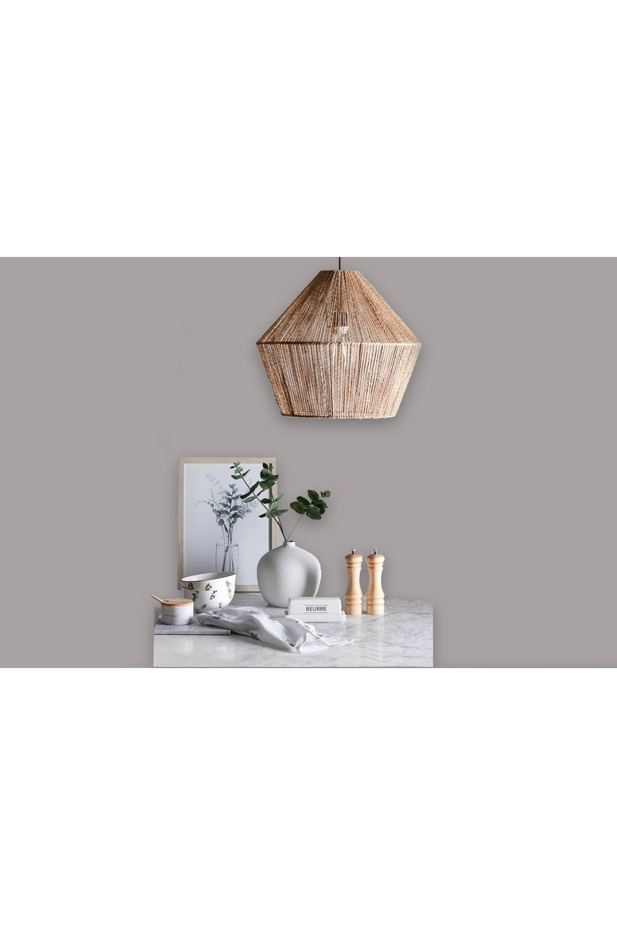 ivy dekorasyon-Bohemian Jute Chandelier Large Size 3