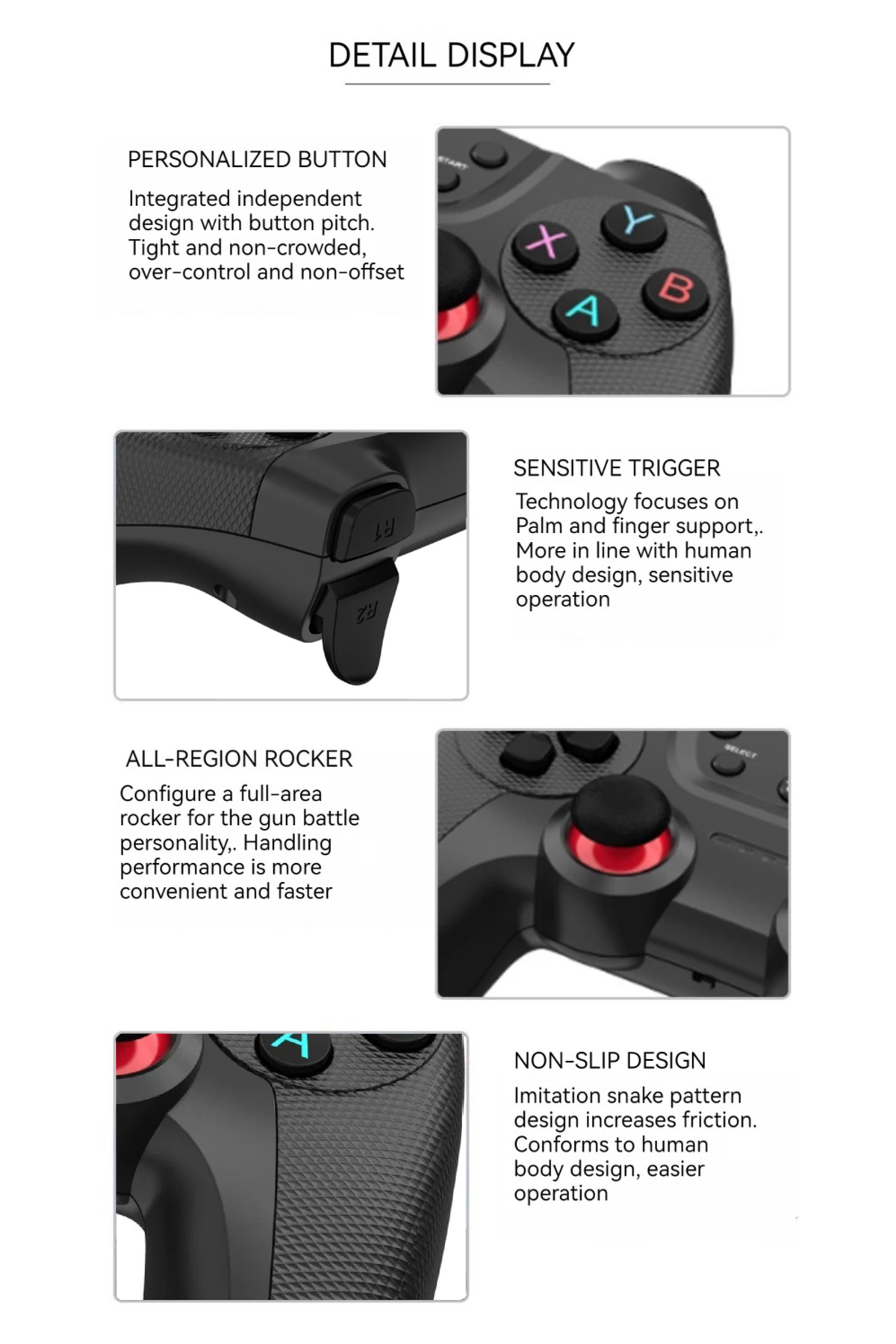 2.4g Kablosuz Pilli Gamepad Pc Uyumlu Joystick Wireless Oyun Kolu Hassas Trigger Şık Tasarım G2.4g 2