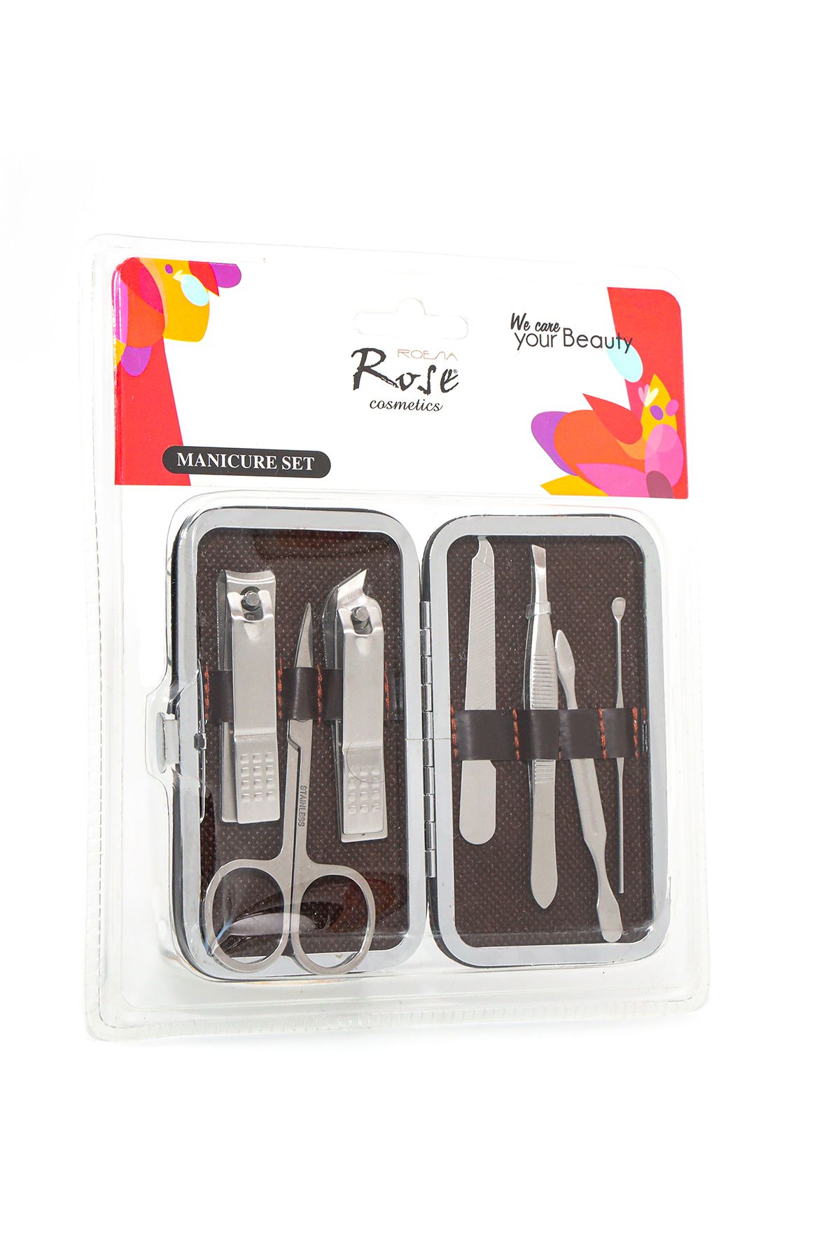 Rose Çantalı 7 Parça Manikür Pedikür Seti