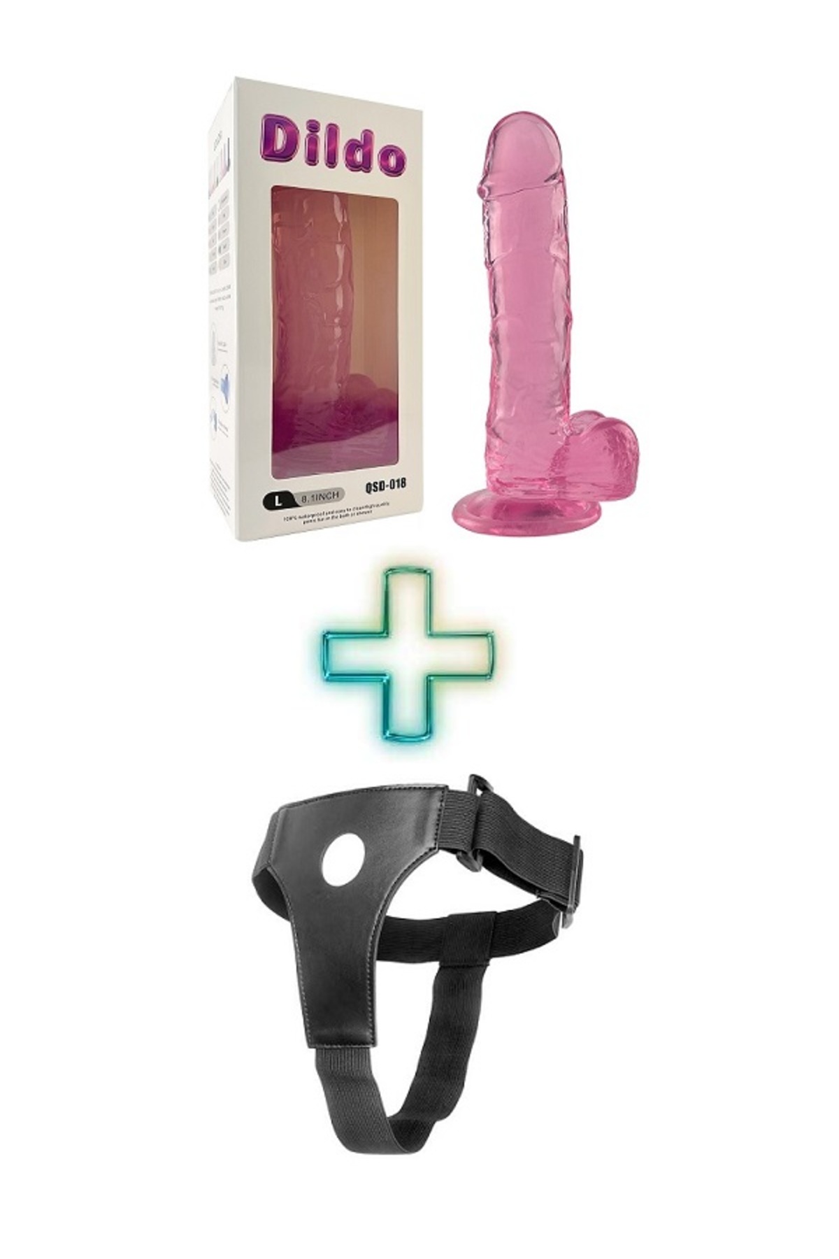 Realistik Pembe Penis 20 Cm Uzunluk Dildo Penis Strapon Hediyeli