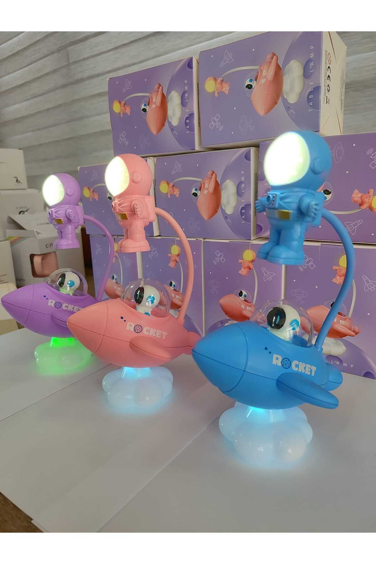 mr shopping MR Astronot Led Işıklı Micro Şarj Girişli Çocuk Gece Lambası Harika bir hediye Gece Lambası fotoğrafı 5 (önizleme)